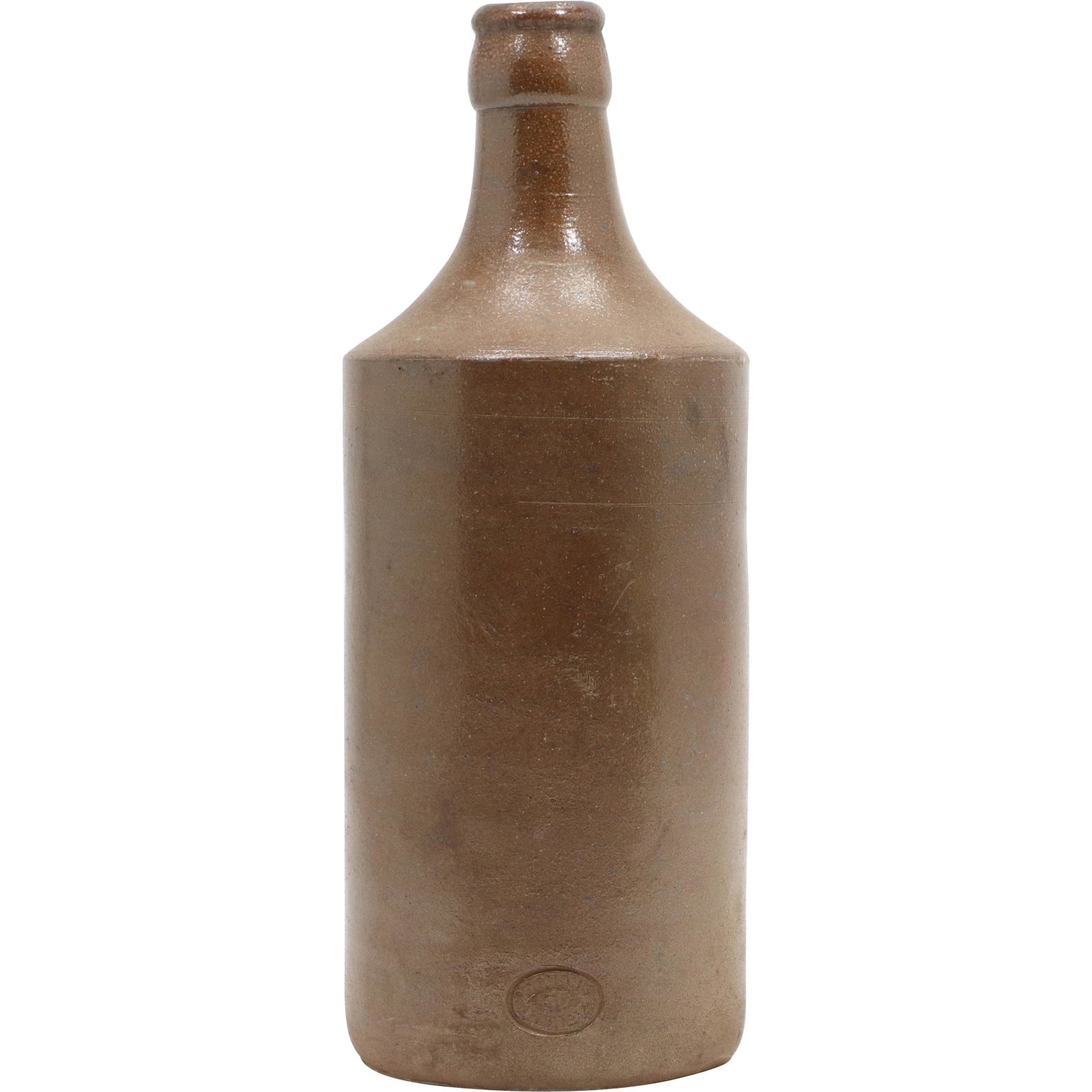 Idris Brown Stoneware Bottle: Idris Brown Stoneware Bottle. size: 8.5h 3.25w