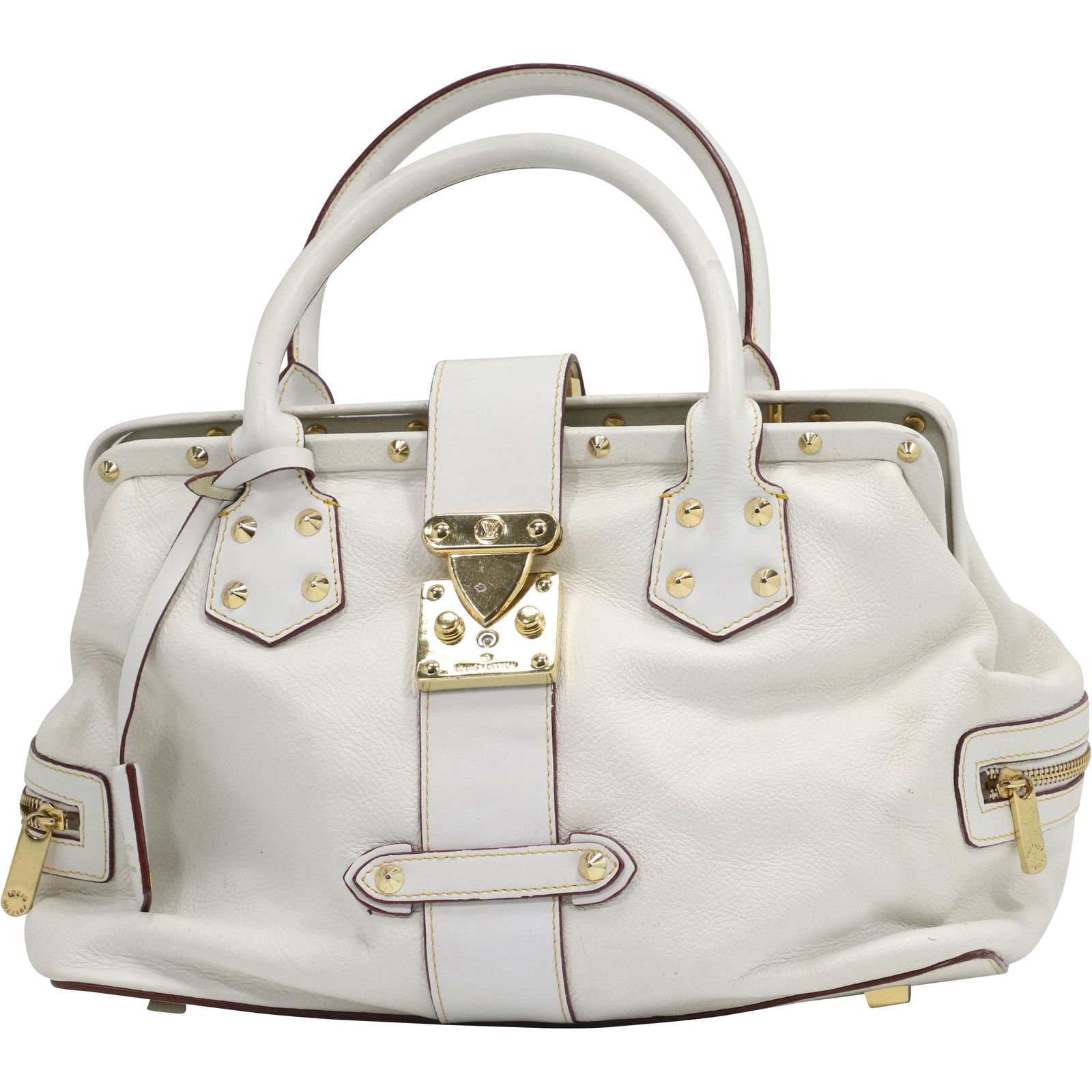 Louis Vuitton White Leather Hand Bag - Clean (1 of 9)
