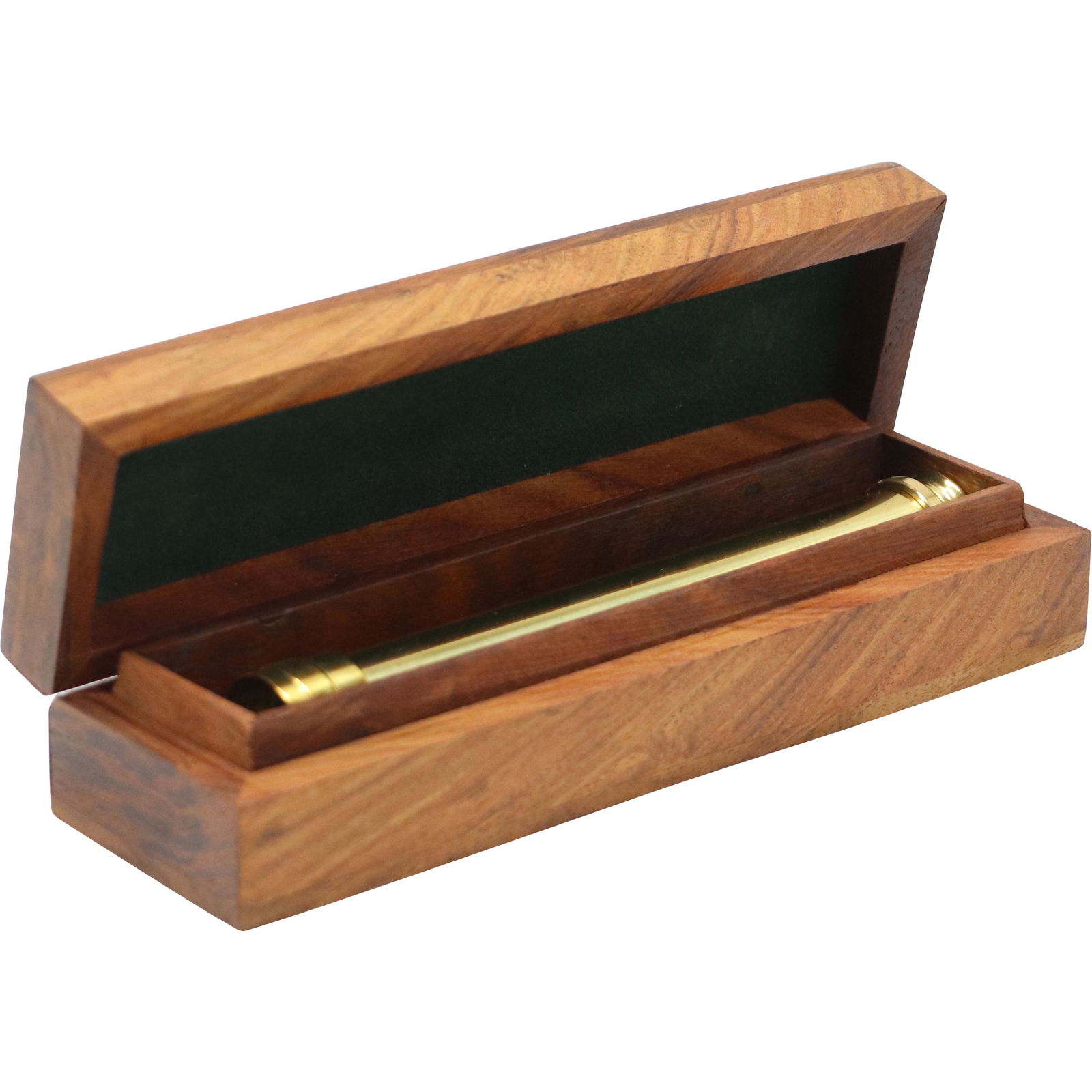 Brass Hand Held Ship Telescope in Teak Box (1 of 8)