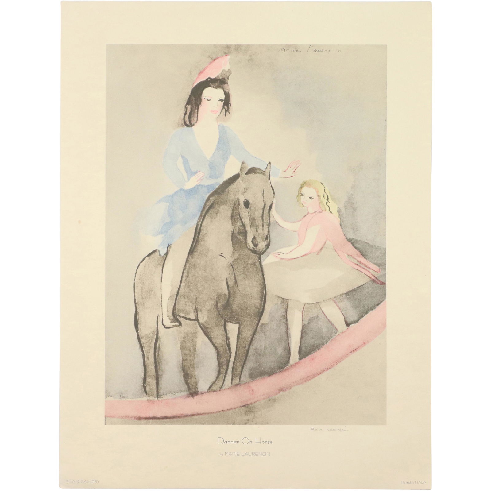 Marie Laurencin Pencil Signed Color Lithograph Dancer (1 of 11)