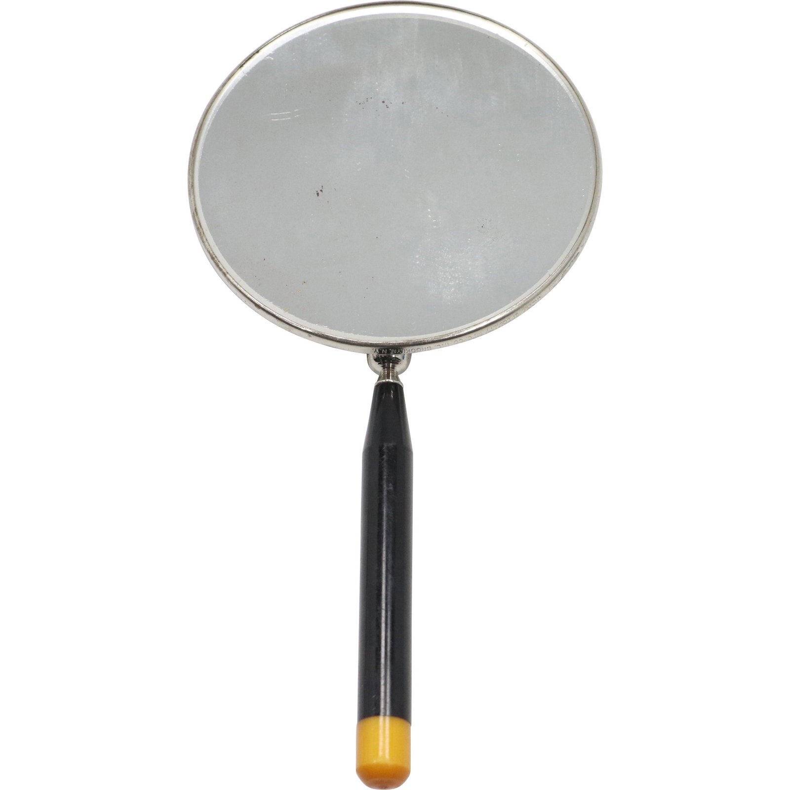 Fancy Art Deco Hand Mirror Black -Amber Bakelite Handle (1 of 6)