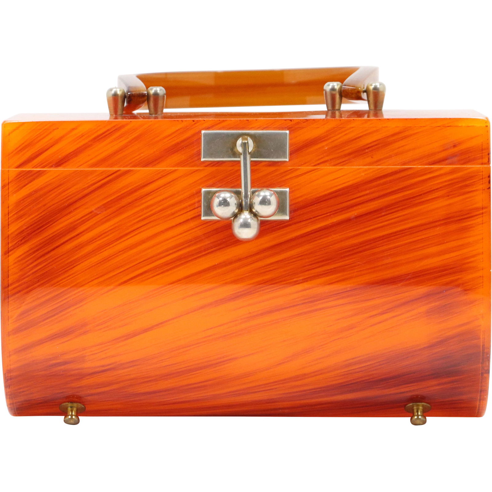 Vintage Orange Bakelite Purse (1 of 6)