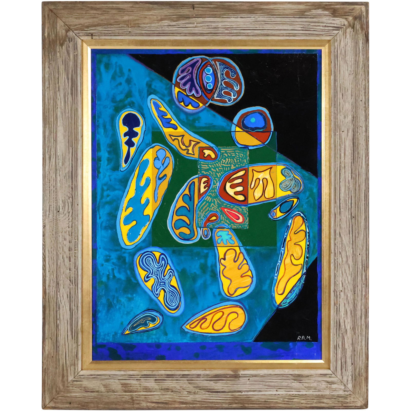 Ralph A Meakin, Acrylic Gouache Mod Abstract Figures (1 of 11)