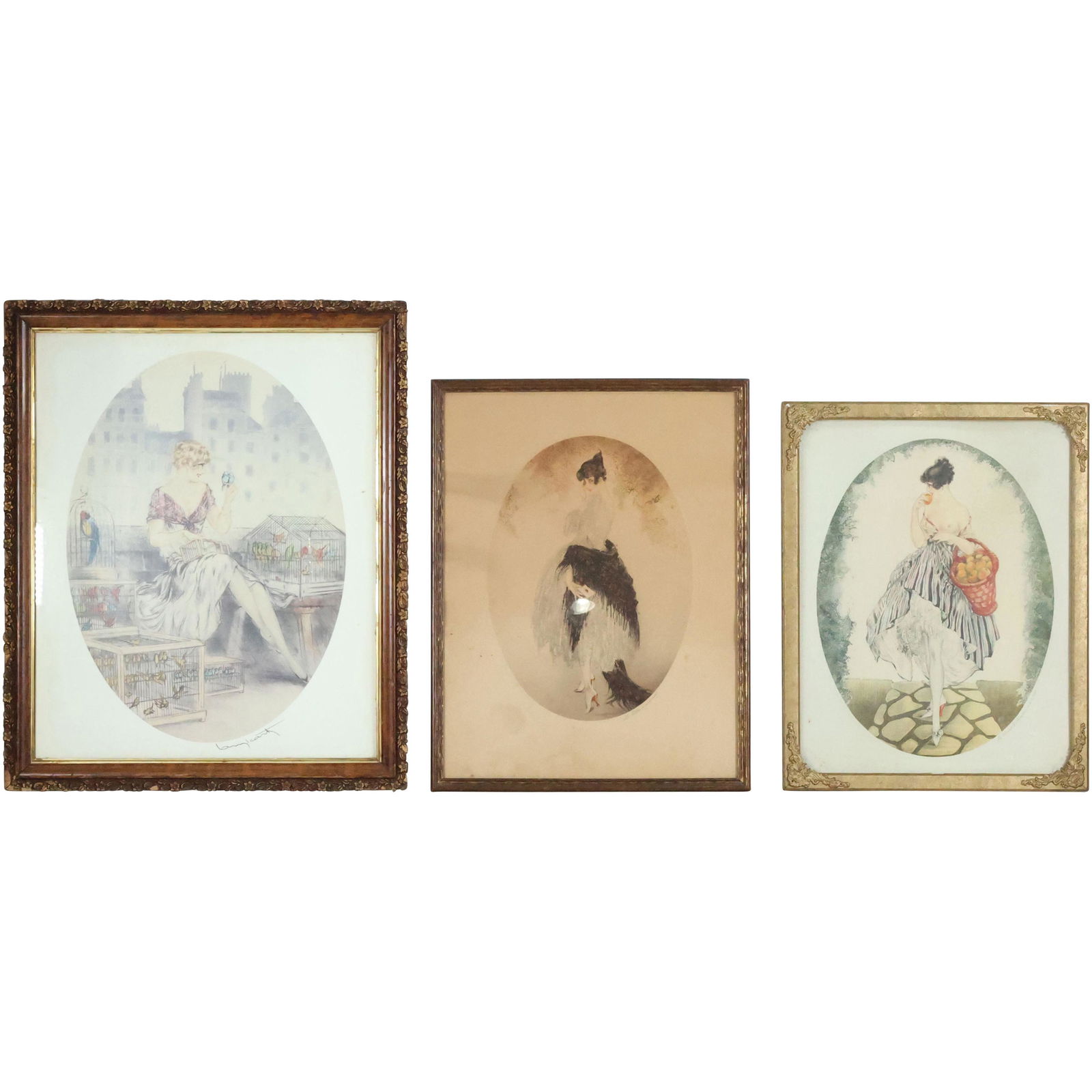 3 Assorted Louis Icart Art Deco Prints in Various Ages (1 of 20)