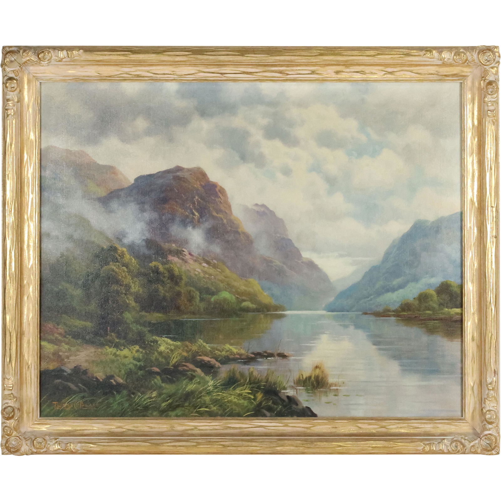 Thomas C Blake, Oil/c Painting "Cloud Capped Peaks" (1 of 10)