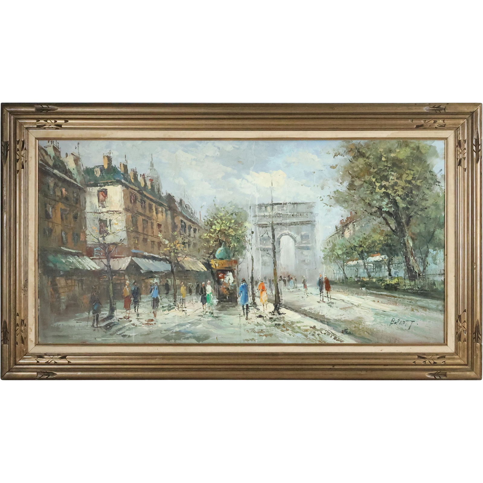Caroline Burnett, Large Oil/c Parisian Street Scene (1 of 11)