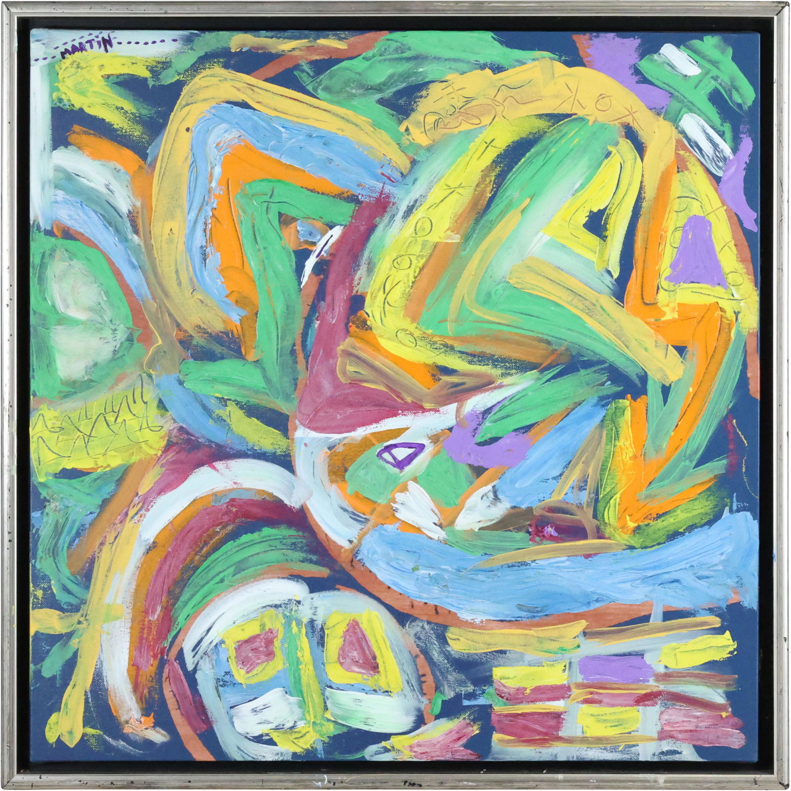 Martin, 20th C Colorful Abstract Expressionism Painting (1 of 11)