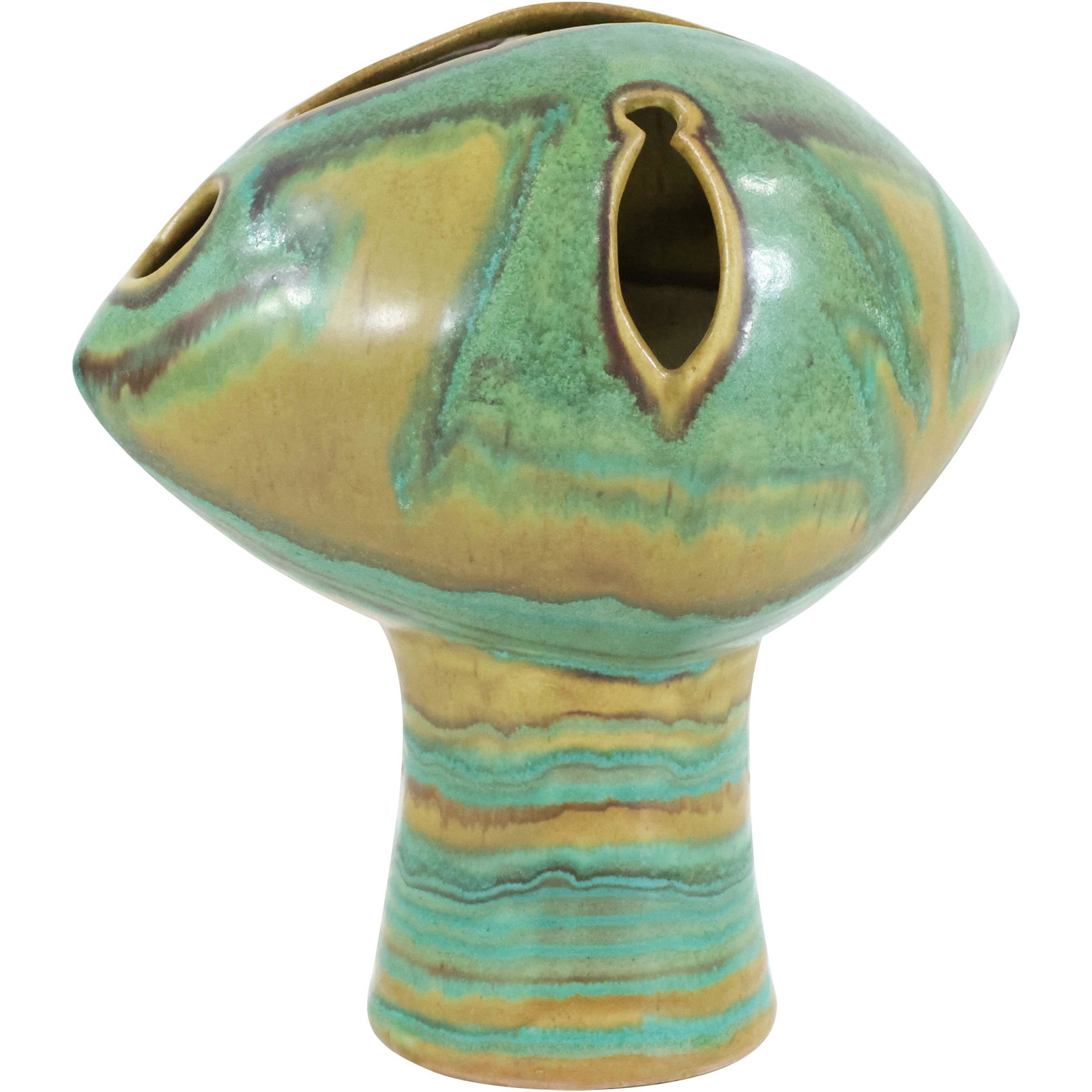 Rare Glidden Abstract Pottery Vase Signed (1 of 5)