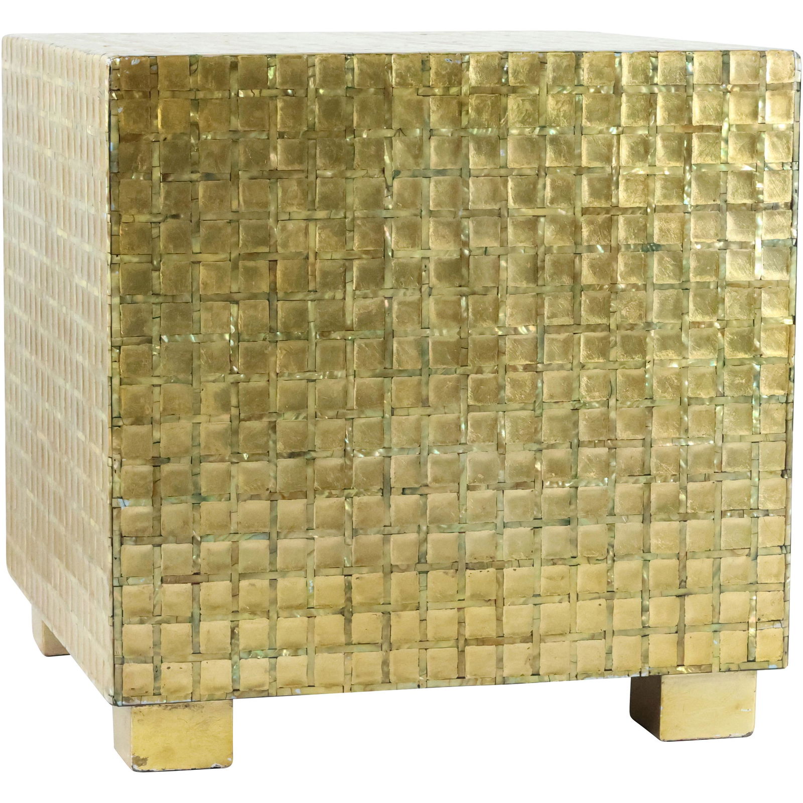 Mid-Century Modern Style Tessellated Cube Table (1 of 4)
