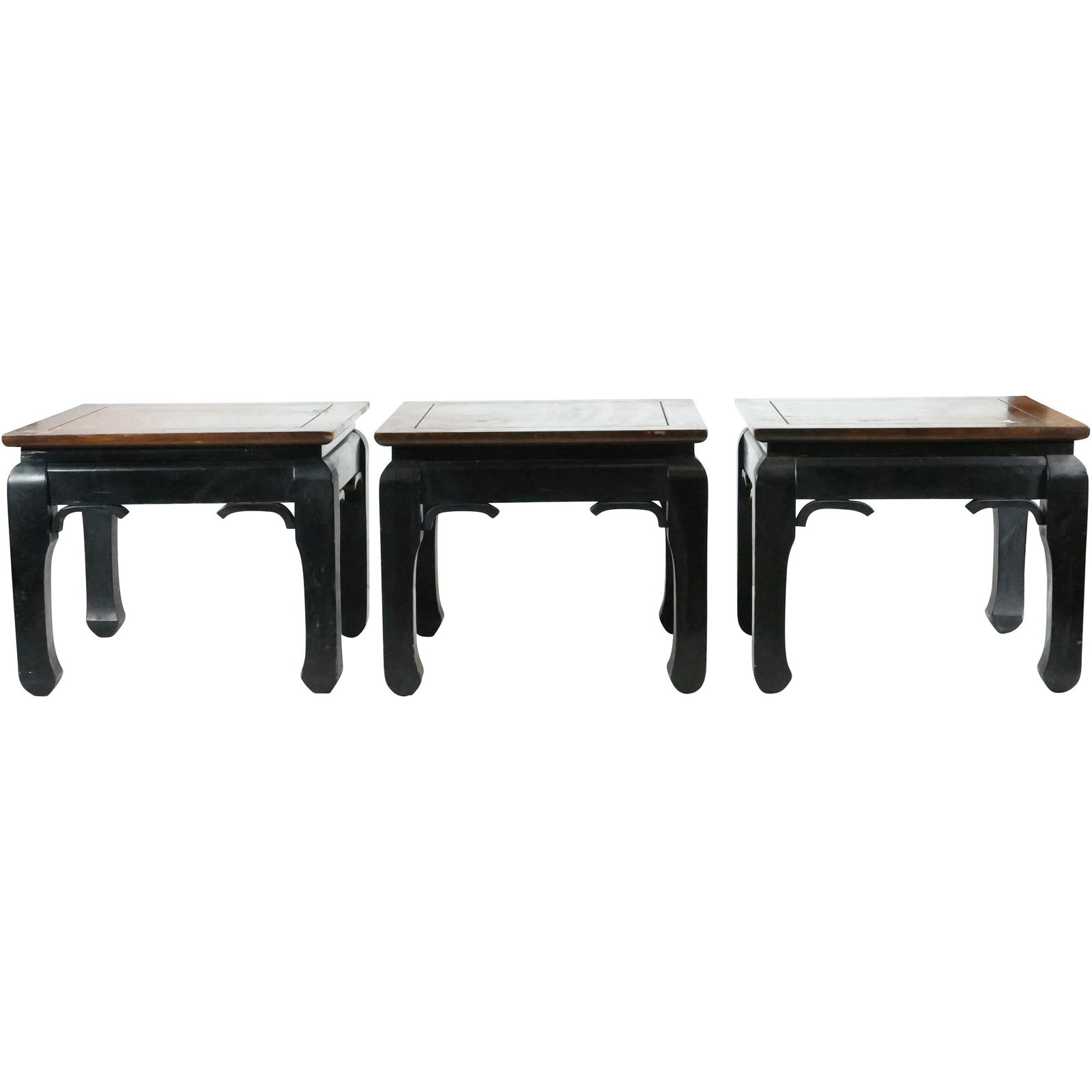 [3] Asian Oriental Small Low Wood Plateau Stands (1 of 8)