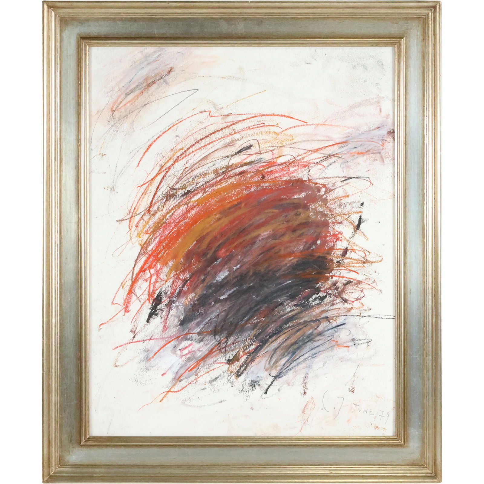 Cy Twombly, attributed, Abstract Signed C. T. June 1979 (1 of 10)