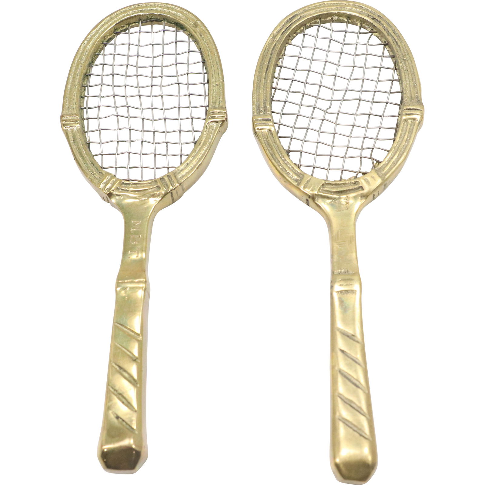 [2] Novelty Brass Tennis Rackets 7 in. length (1 of 7)