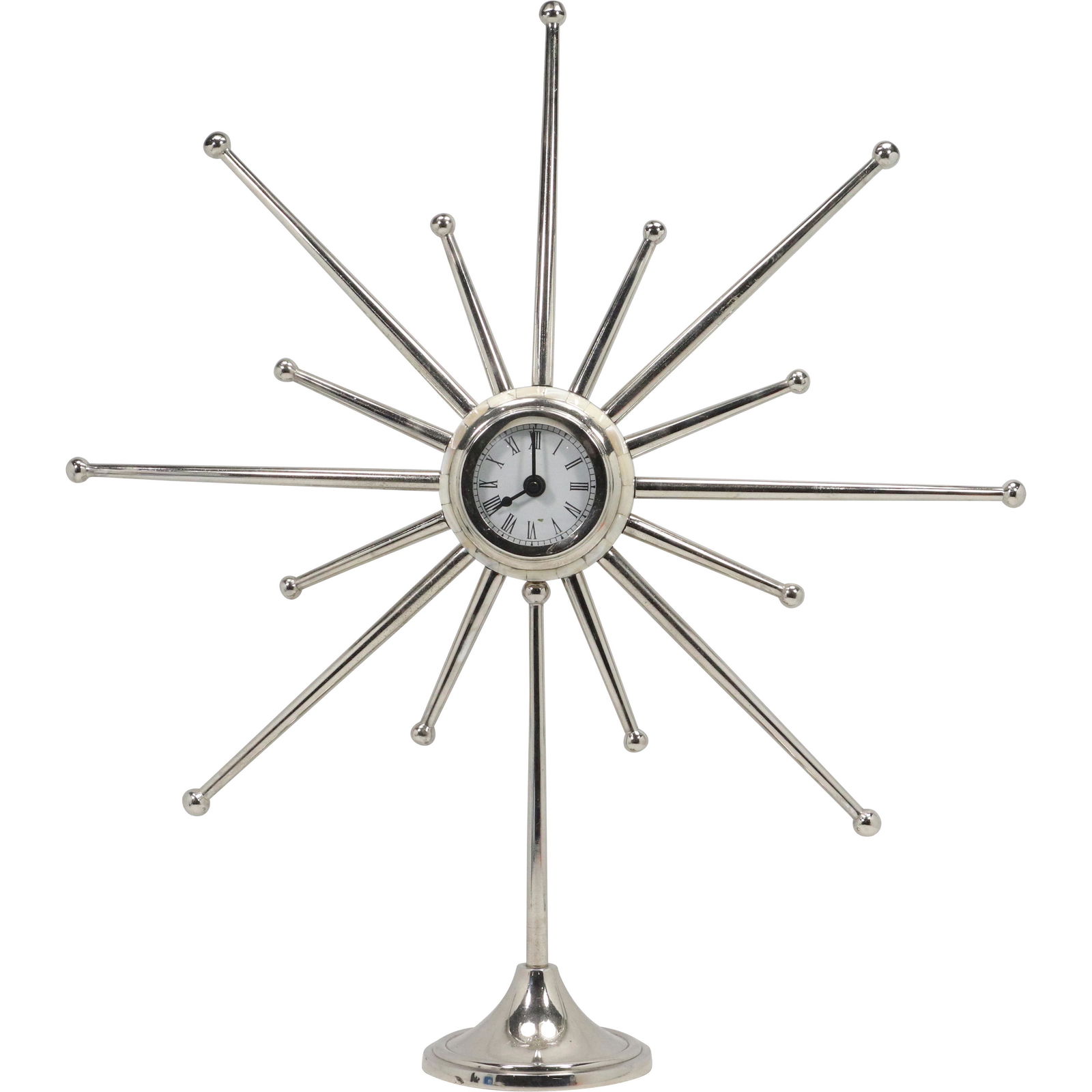 Modern Design Chromed Sputnik Table Top Standing Clock (1 of 8)