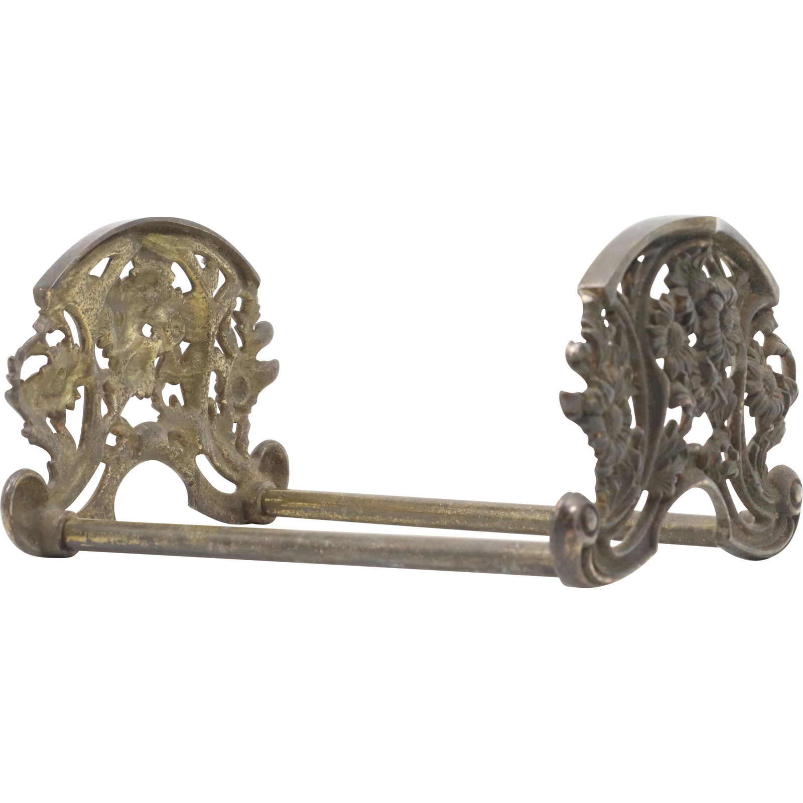 Circa 1920 Metal and Brass Adjustable Book Rack Holder (1 of 5)