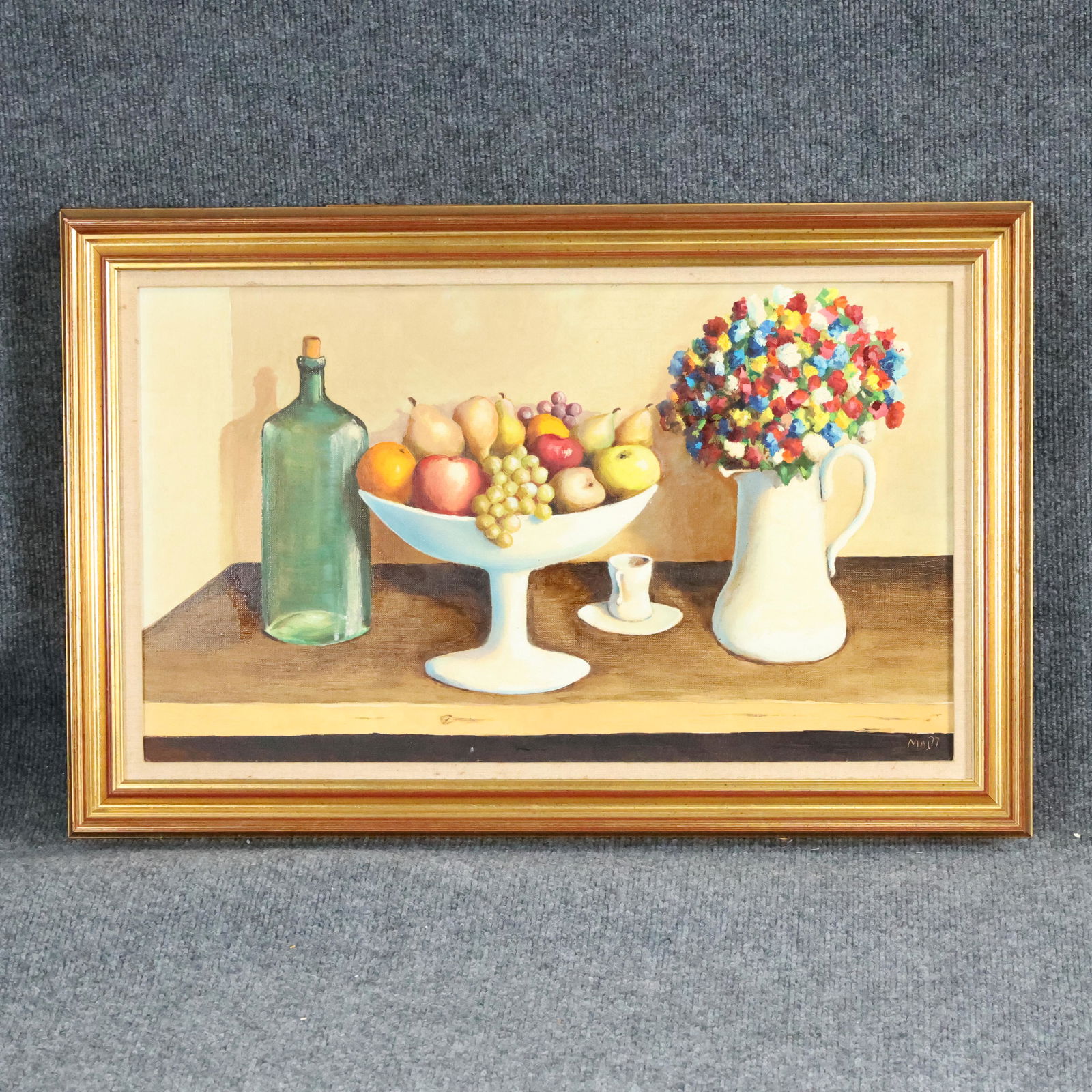 Mario Majoli; Oil/c Painting "Fruits Et Fleurs" (1 of 11)