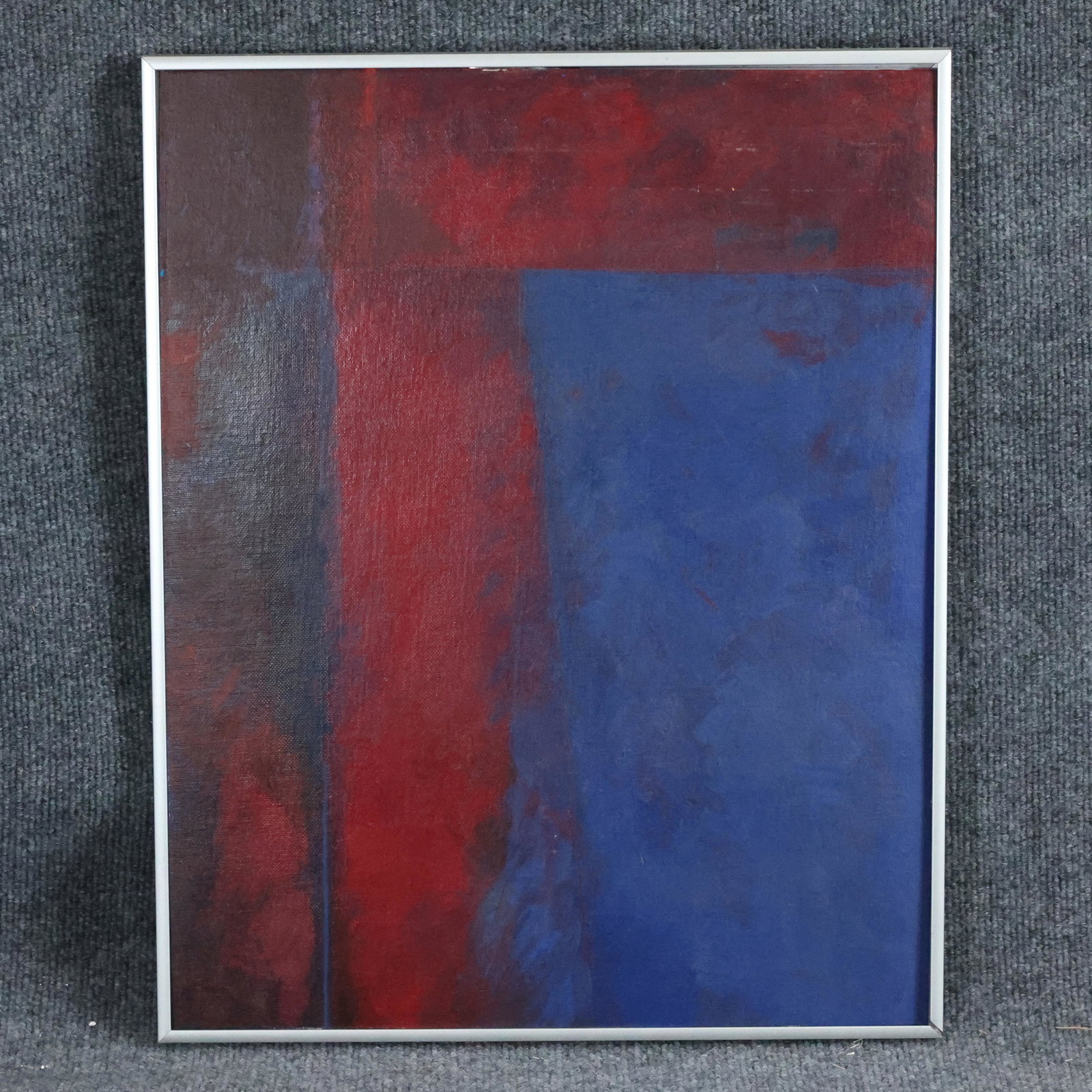 Manuela Mangold, O/b Vintage Abstract Painting Red Blue (1 of 9)