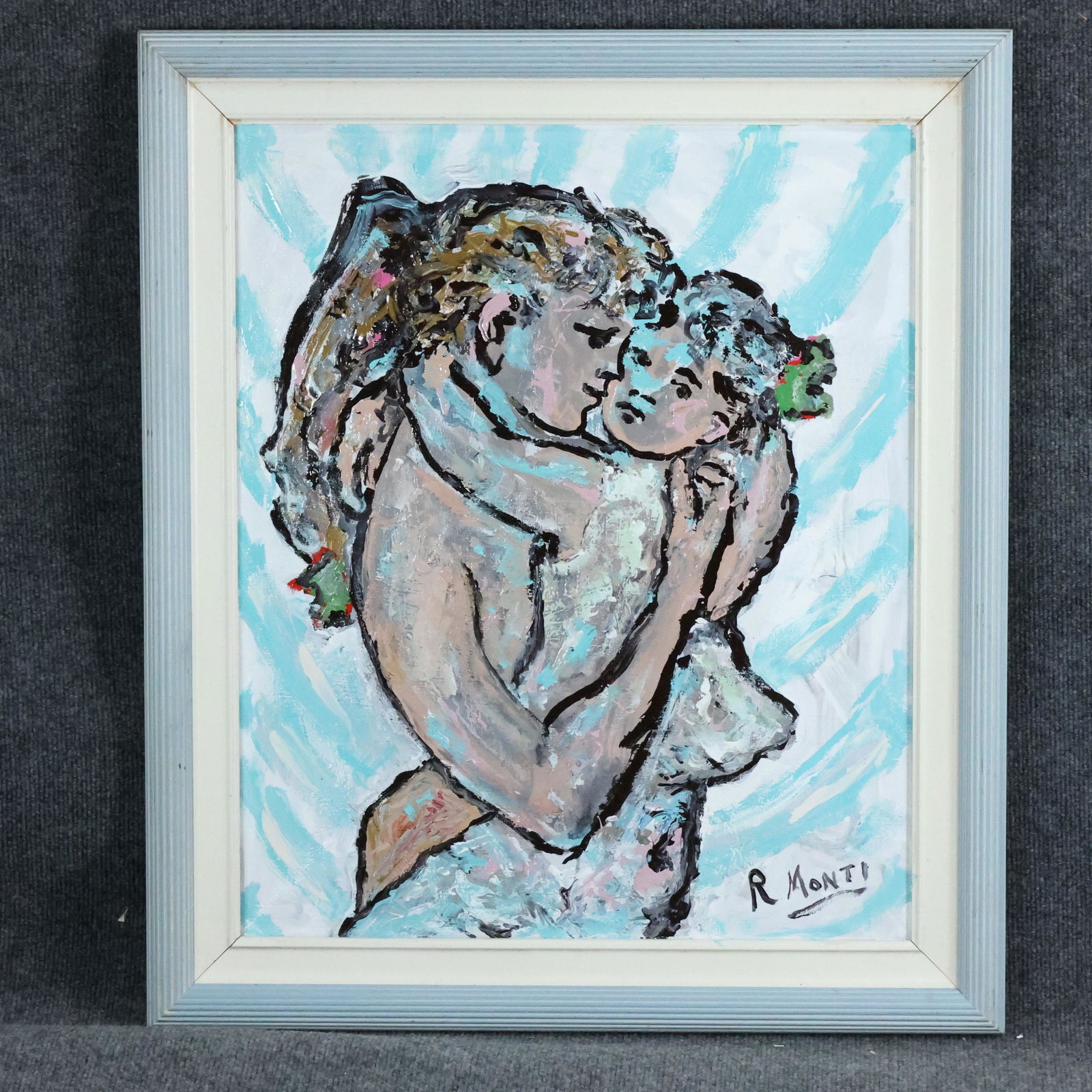 Rocco Monticolo, R Monti, Oil/c Abstract "Embracing" (1 of 9)