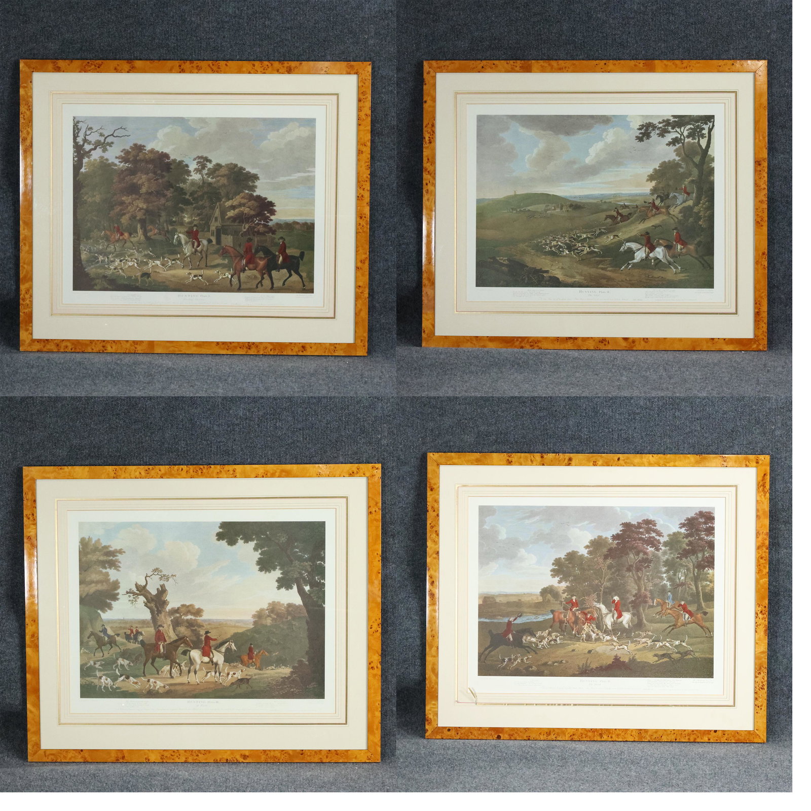 Set of 4 in Series English Hunt Prints Matching Frames (1 of 20)