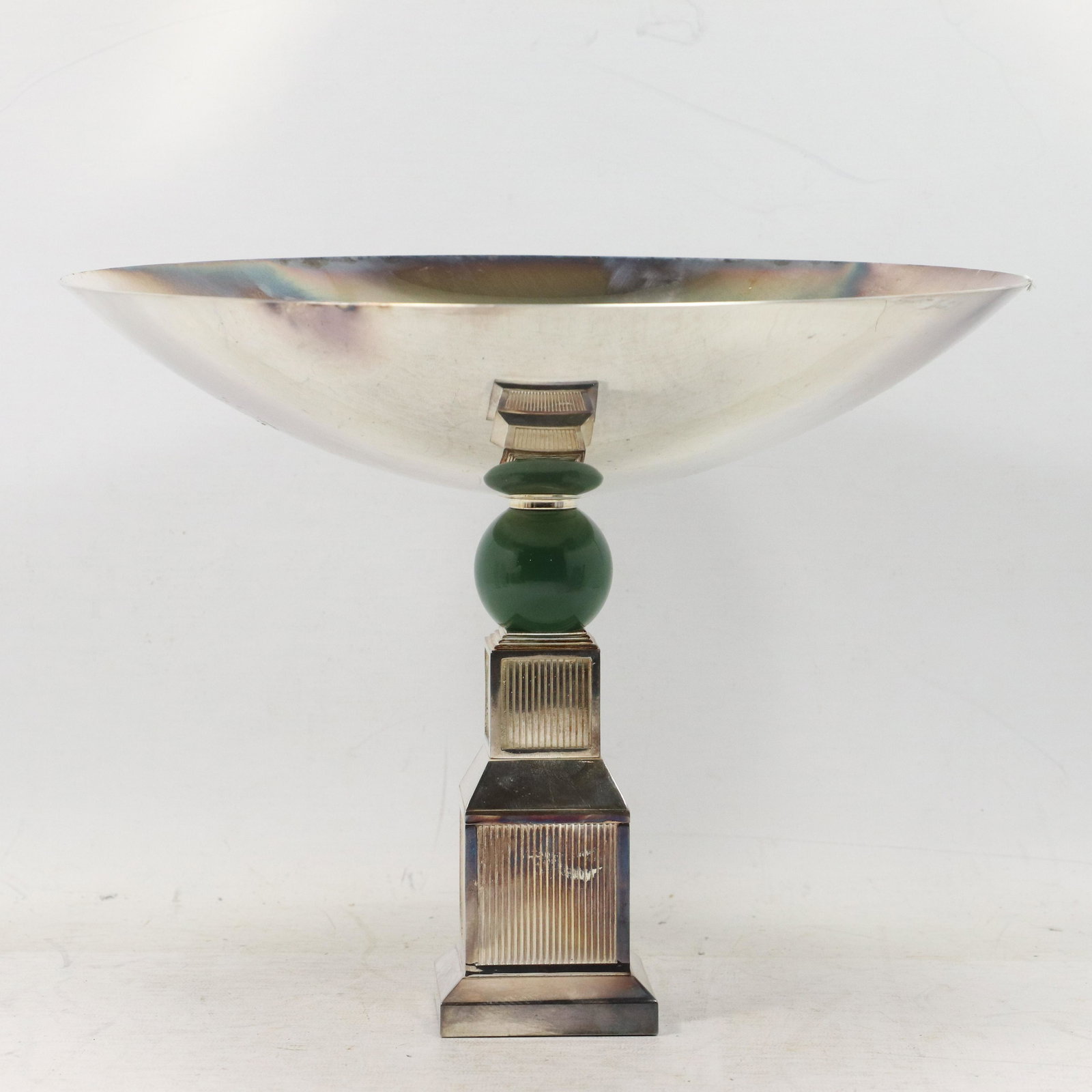 GUCCI Silver Plate Art Deco :Skyscraper" Compote Bowl (1 of 9)
