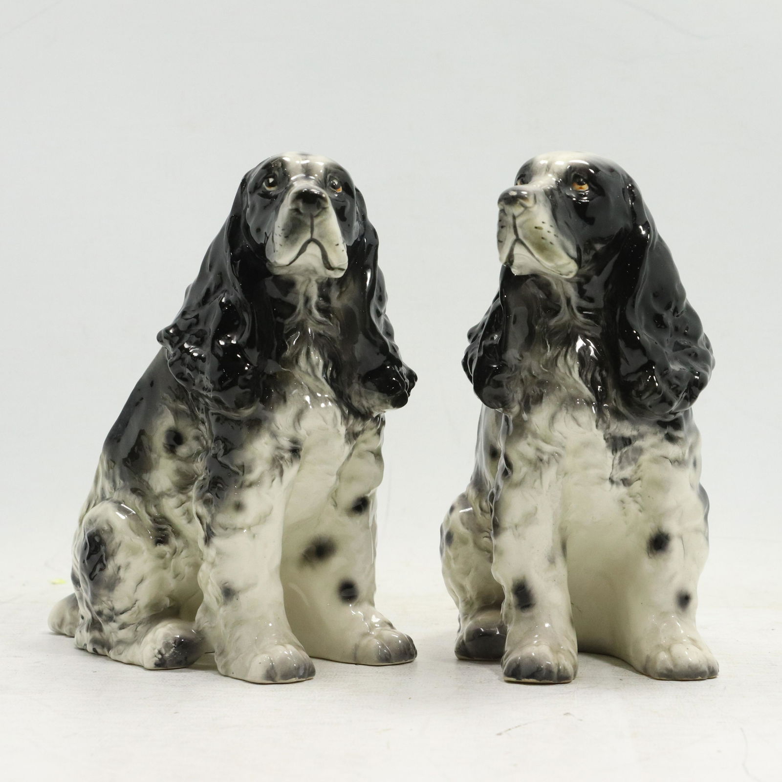 [2] Vintage Ceramic Cocker Spaniel Dog Figure Planters (1 of 8)