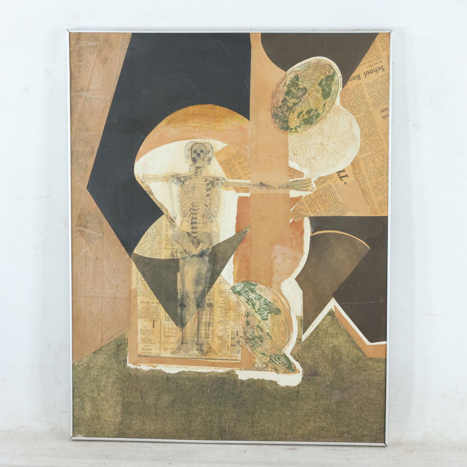 Mid-Century Modern Collage with Full Skeleton Figure (1 of 11)
