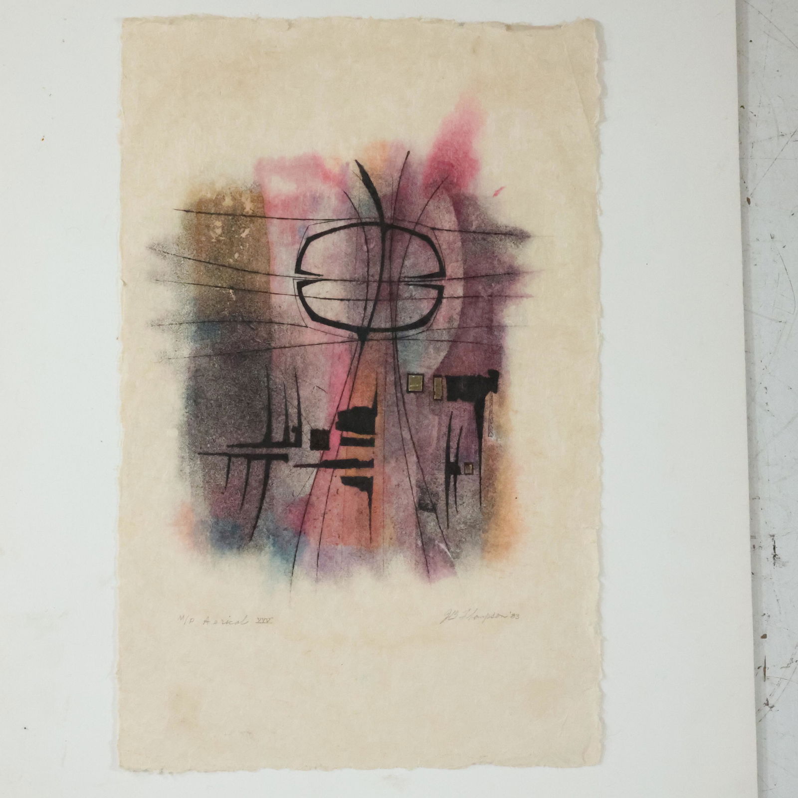 J B Thompson, California, Vintage Abstract Lithograph (1 of 11)