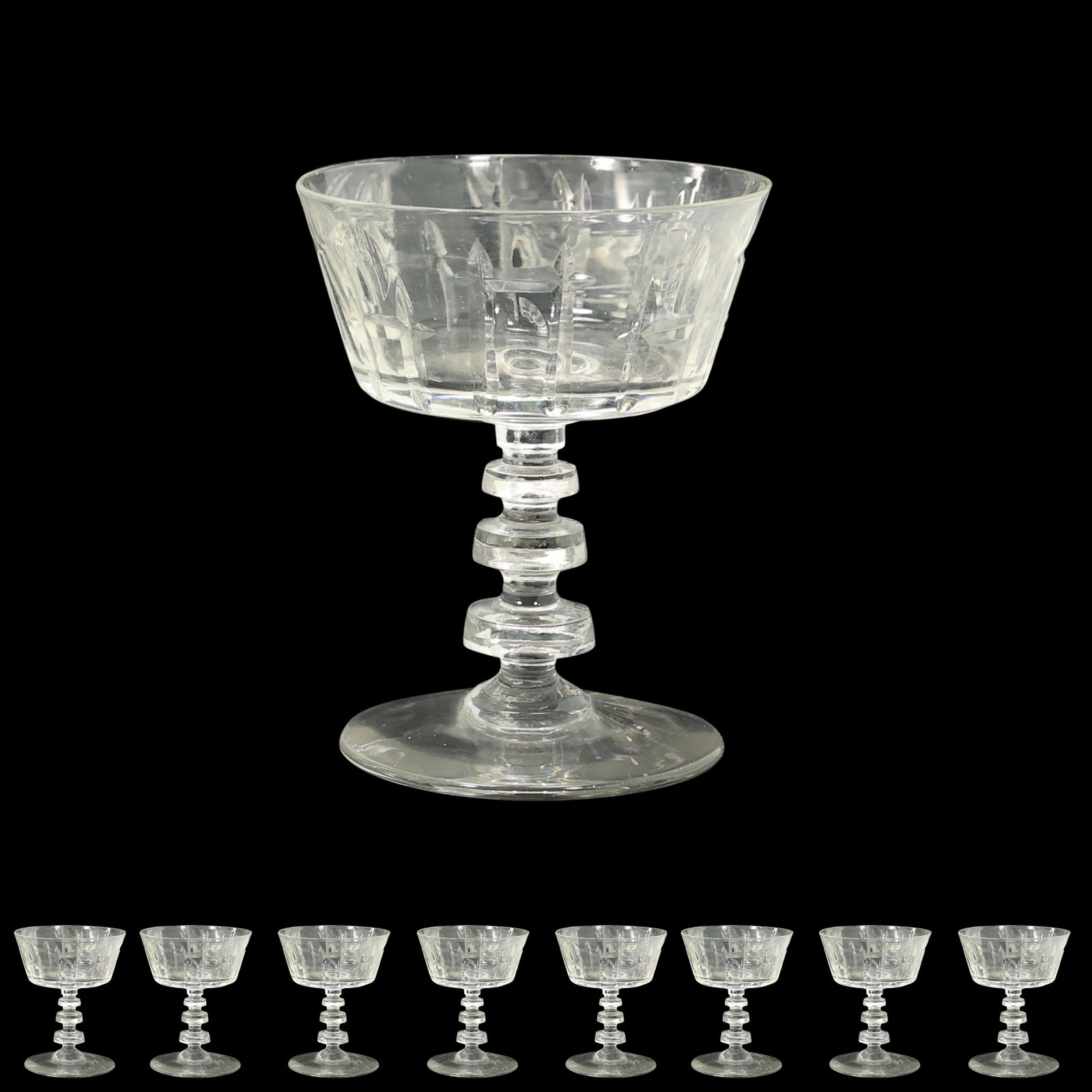 [8] Elegant Cut Crystal Glass Cocktail Stemware (1 of 6)