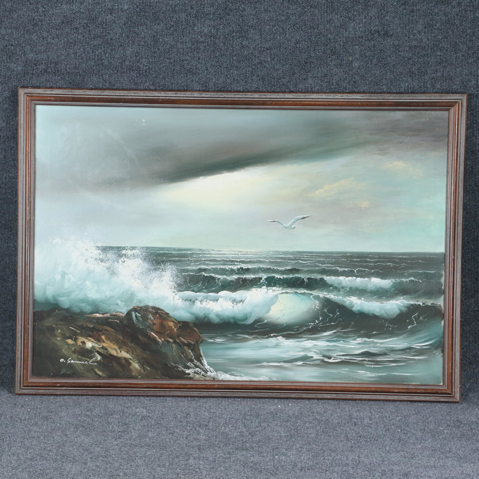 O Samuel, Fine Quality Crashing Waves Seascape Painting (1 of 14)