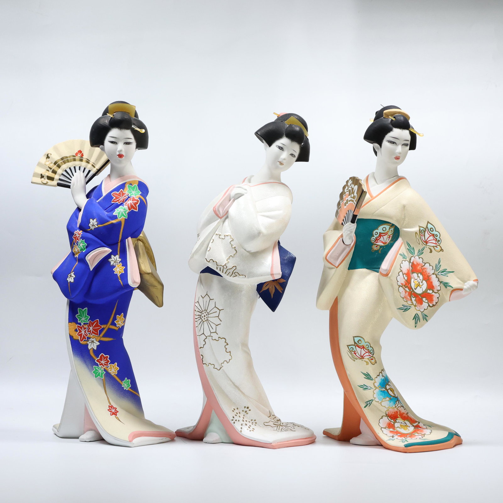 3 Japanese Hakata Bisque Doll Figures Limited Edition (1 of 20)