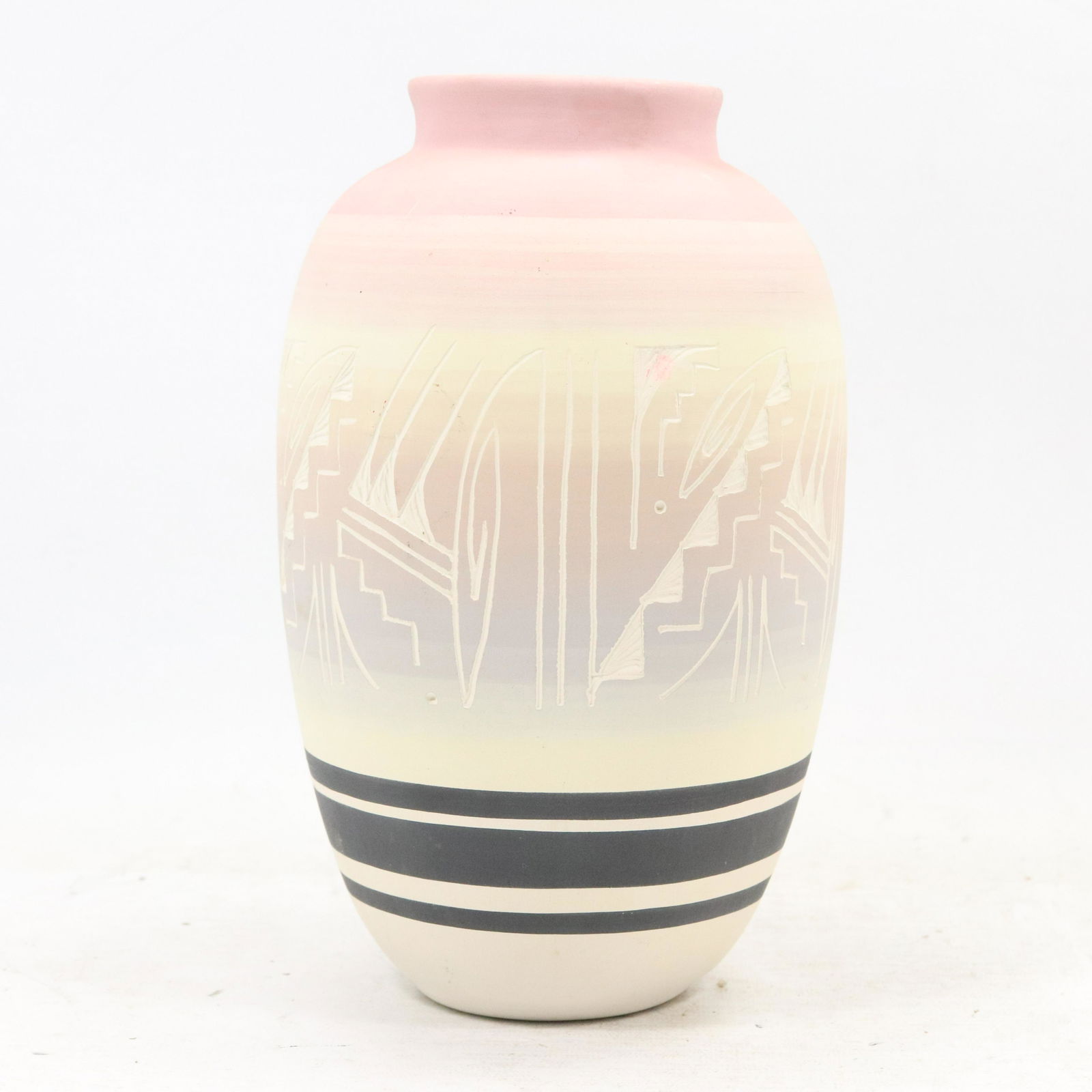 Signed C Posey, South Western Ceramic Decorated Vase (1 of 8)