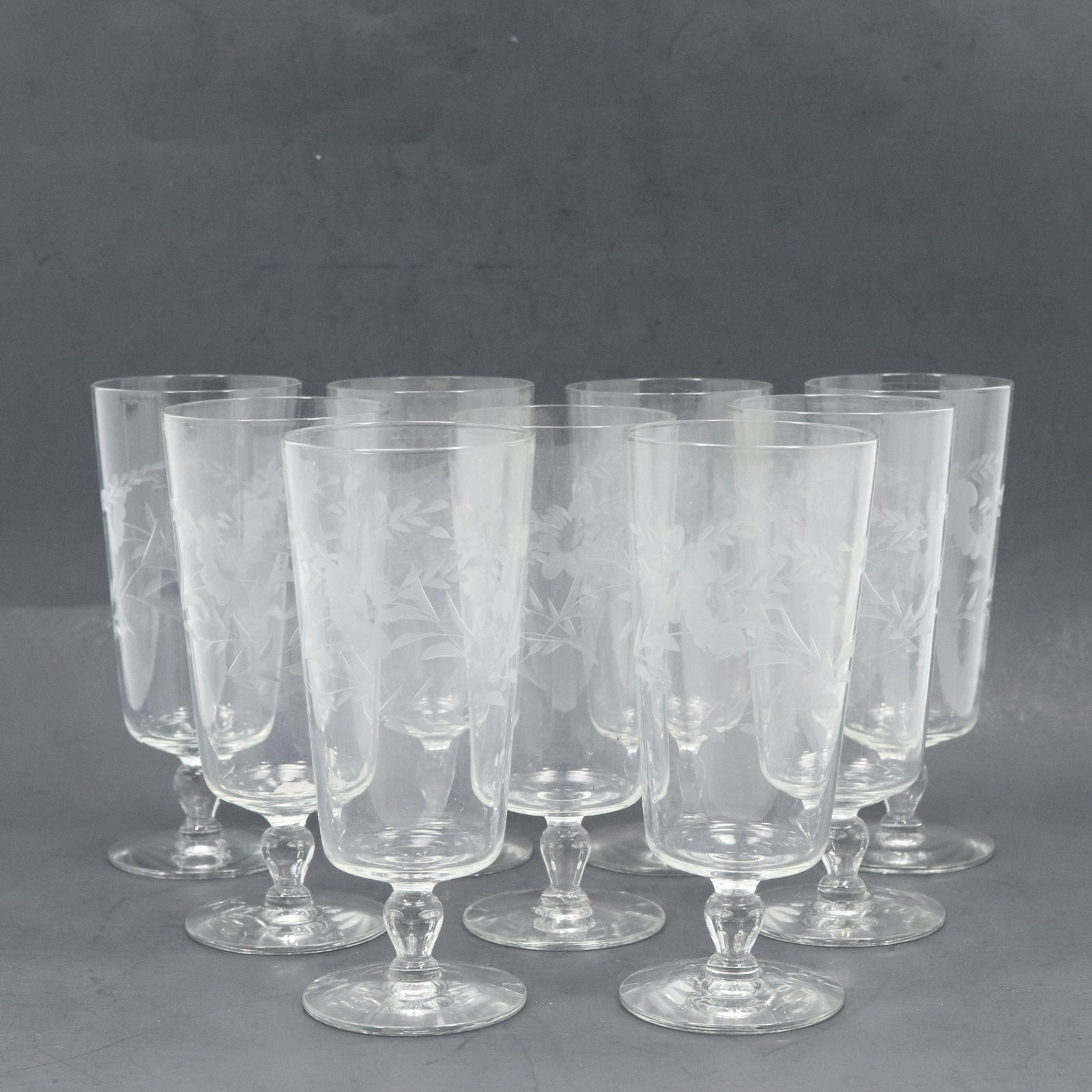 [9] Elegant Wheel Cut Crystal Cocktail Stemware (1 of 8)