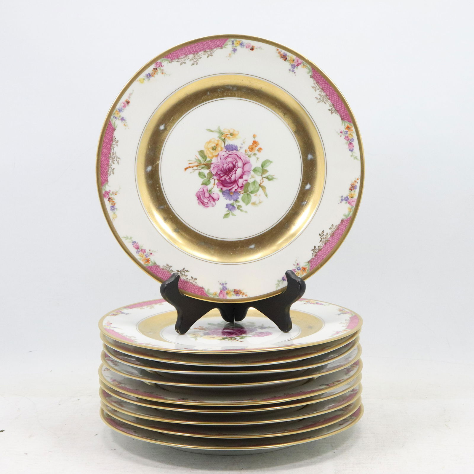 [10] Rosenthal Selb Bavaria Queen's Roses Dinner Plates (1 of 10)