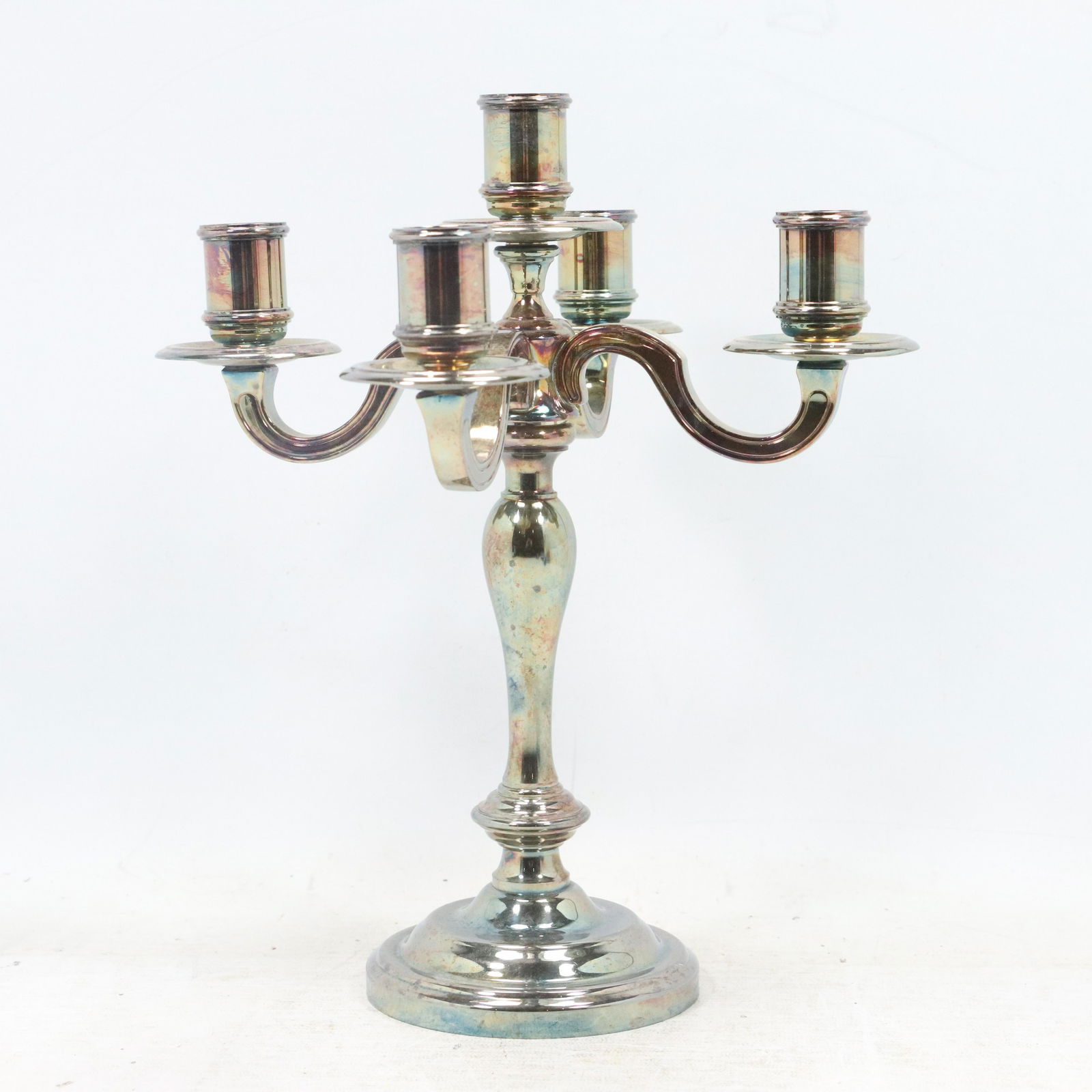 Silver Plated 5 Light Piano Top Candelabrum (1 of 7)