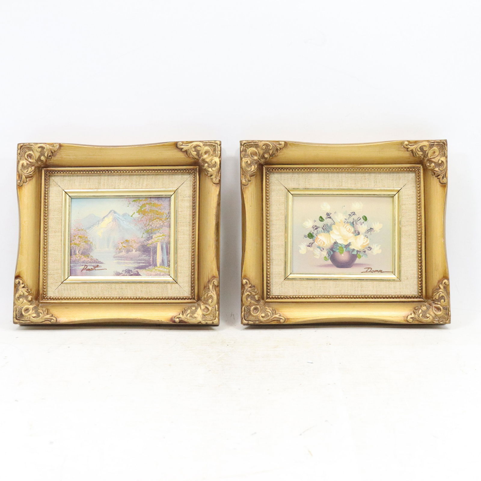 2 Vintage 1950s Oil Paintings Landscape & Still Life (1 of 12)