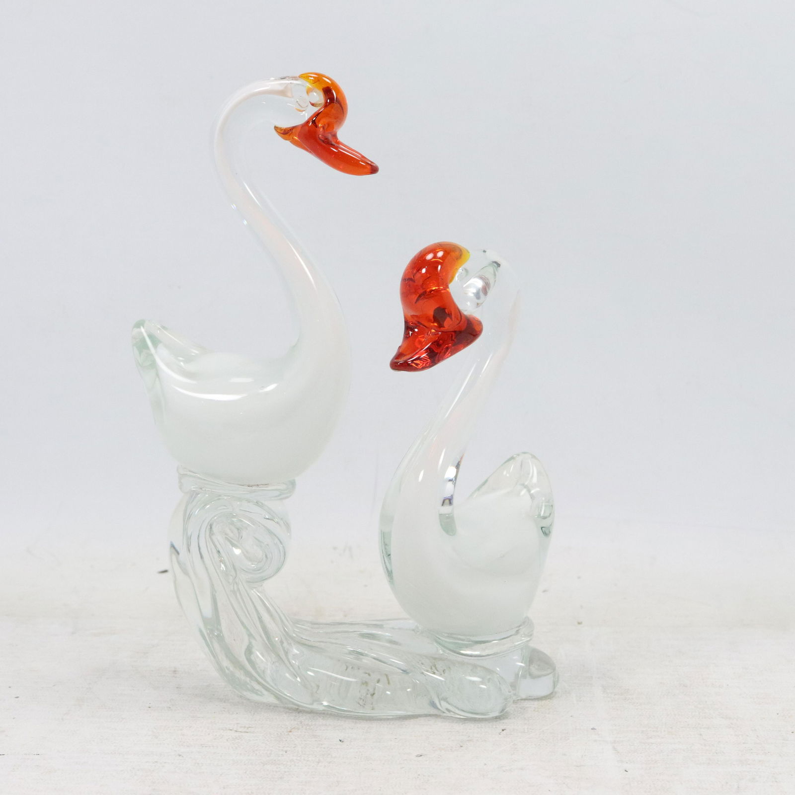 Murano Art Glass Grouping of Two Geese Figures (1 of 8)