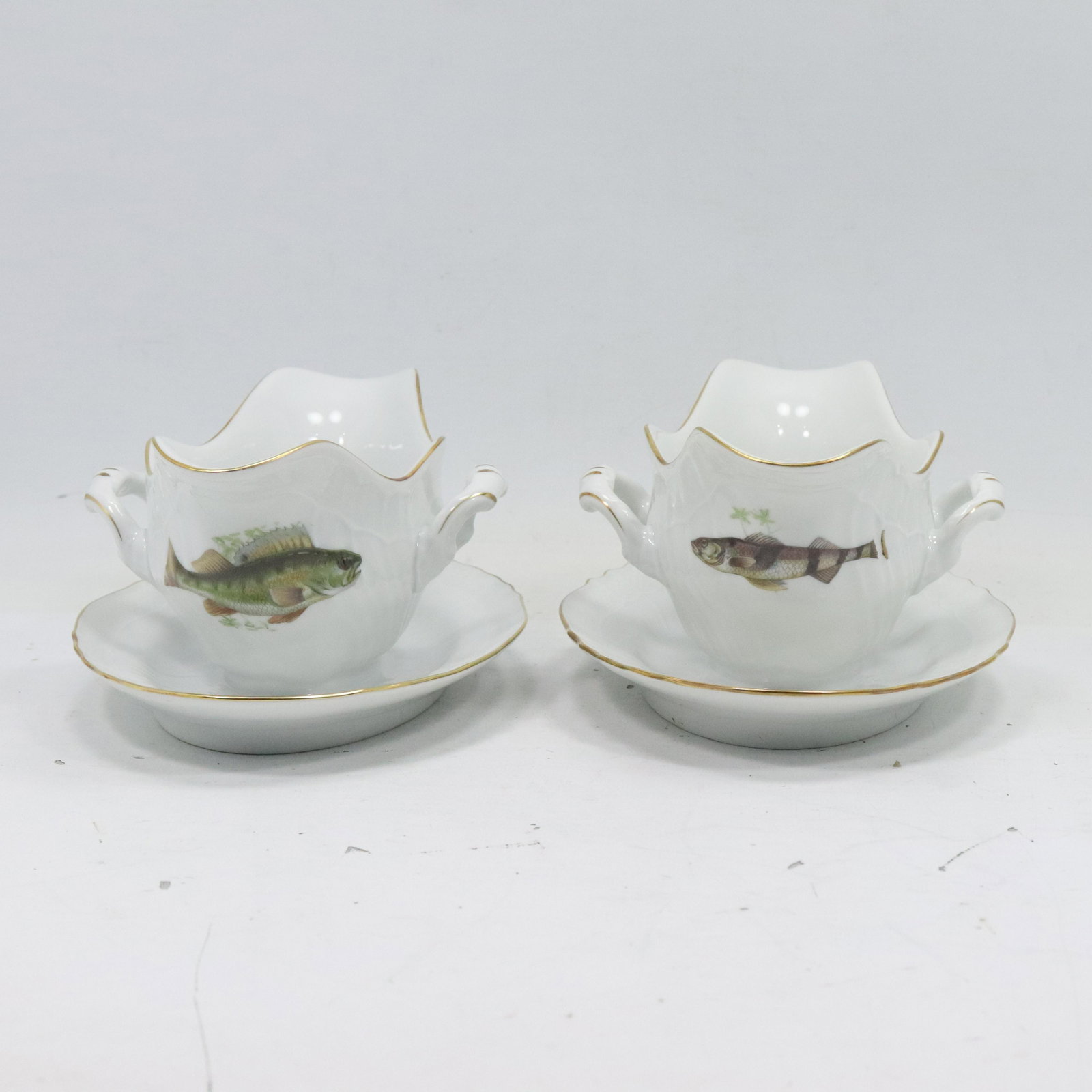 [2] Richard Ginori Porcelain Gravy Boats Fish, Seahorse (1 of 8)