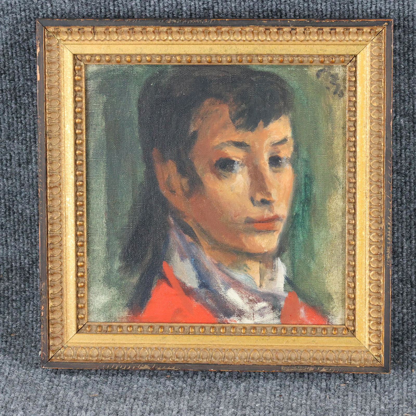 Vintage Oil Painting Portrait Young Man,  Signed (1 of 7)
