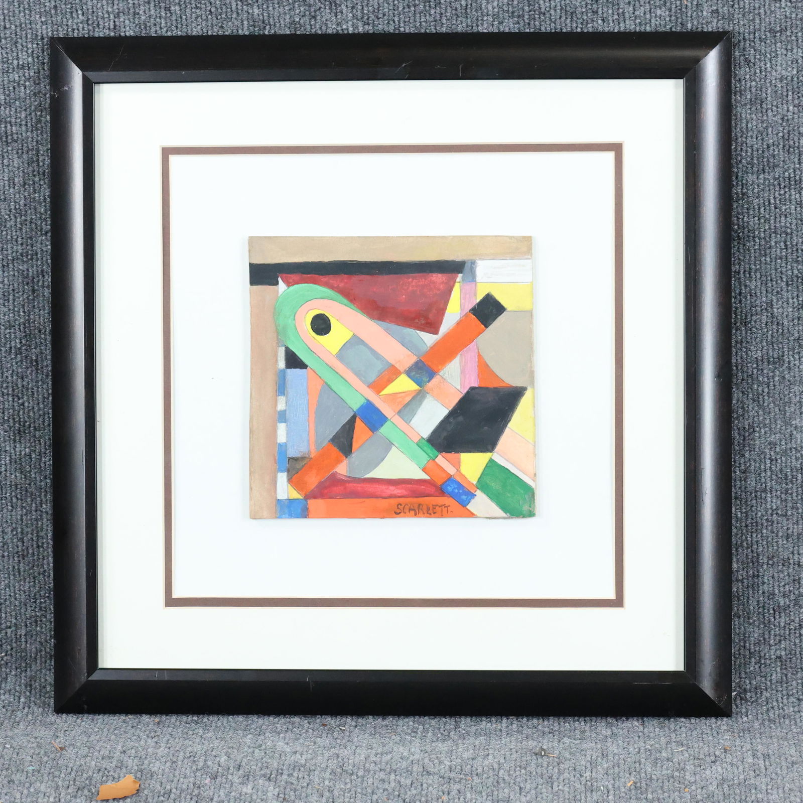 Rolph Scarlett 1889-1984 Geometric Watercolor, Signed, (1 of 9)