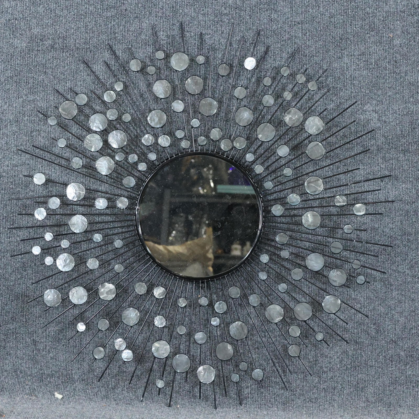 Modern Design Wire & Isen Glass Discs Starburst Mirror (1 of 5)