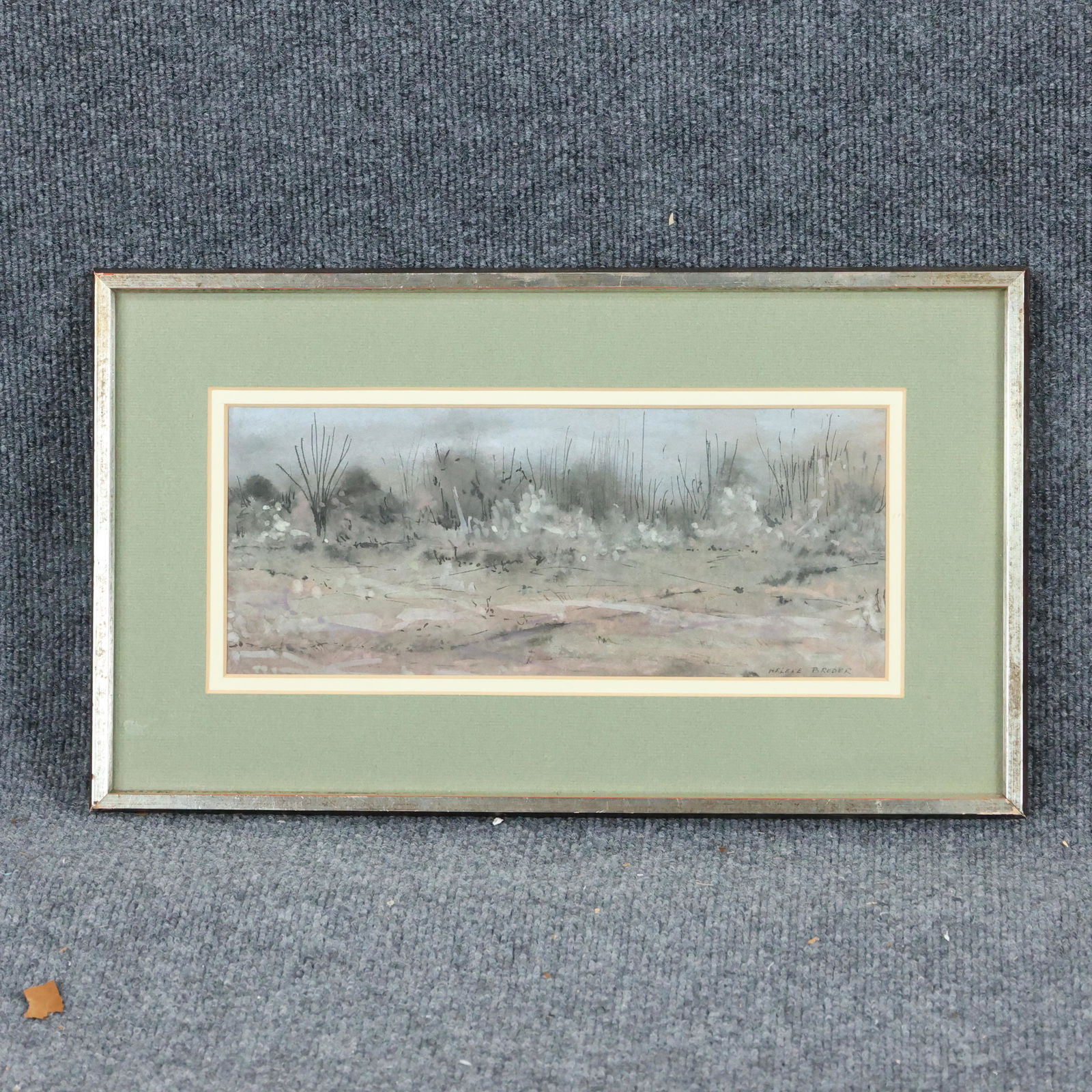 Helene Broder, Fine Landscape Watercolor, Signed, Frame (1 of 9)