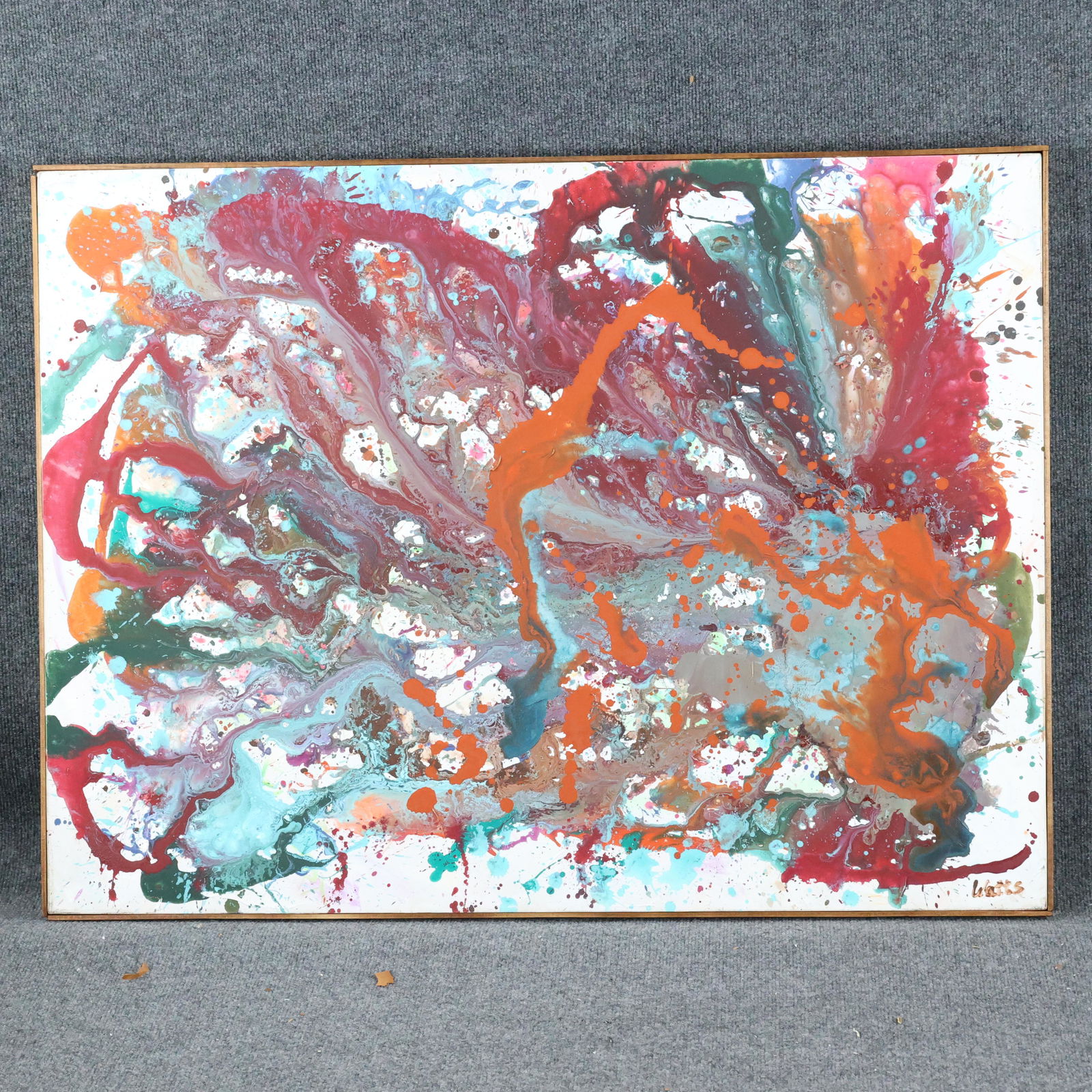 Watts, 20th C. Abstract Oil on Canvas Painting (1 of 10)