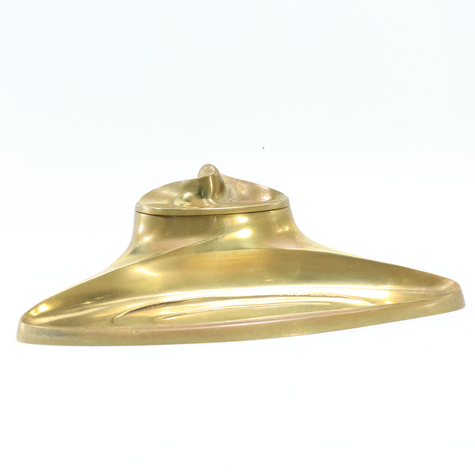 Vintage Brass Desk Top Inkwell (1 of 6)