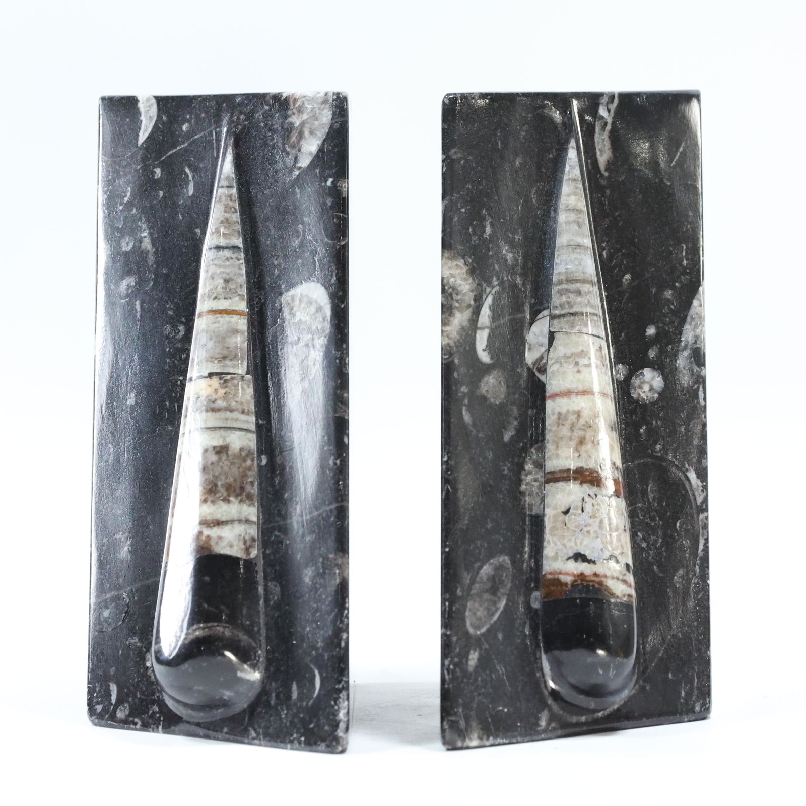 Modernism Vintage Black Marble Stylish Bookends (1 of 5)