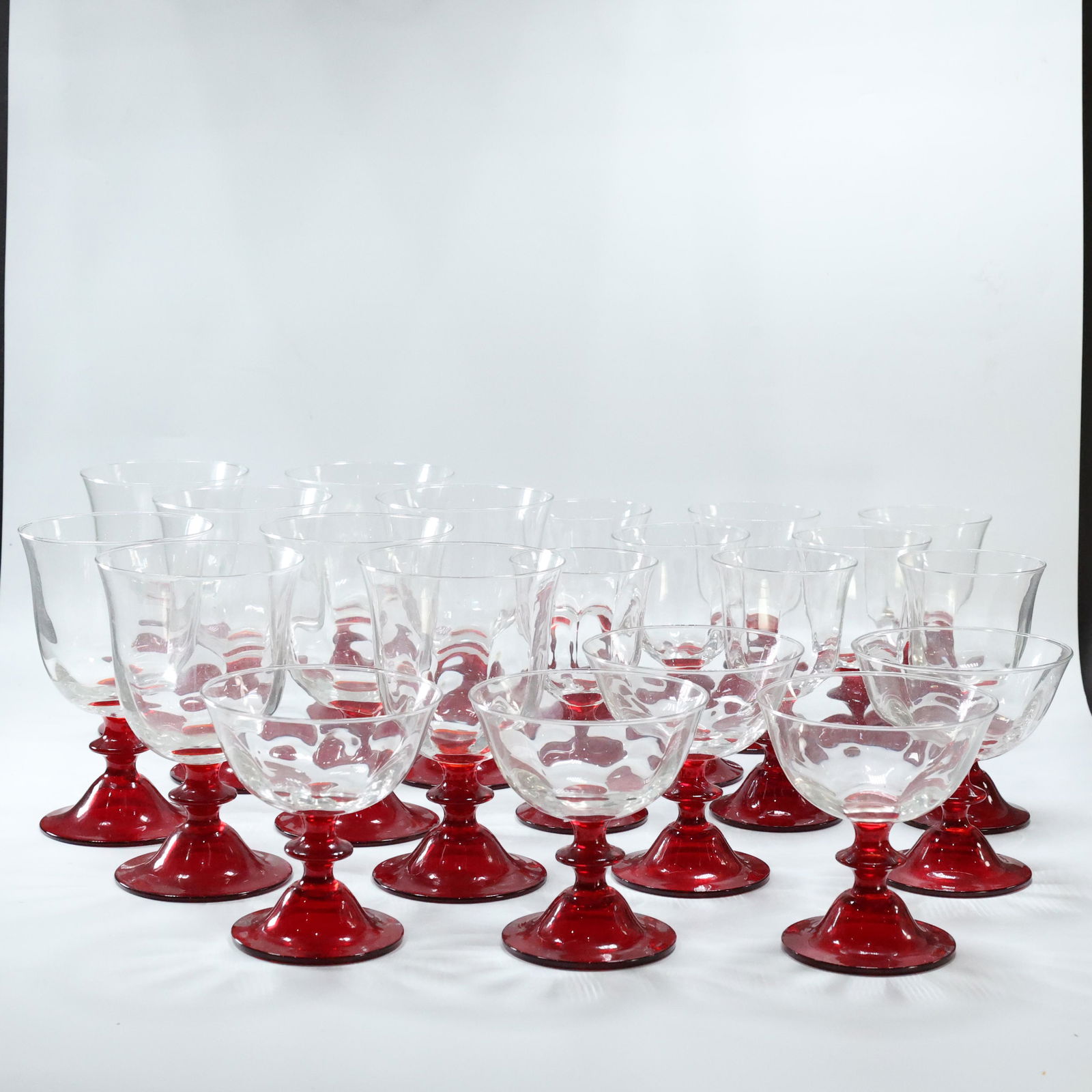 [21] Ruby Red Stemware Glasses in 3 Sizes (1 of 6)