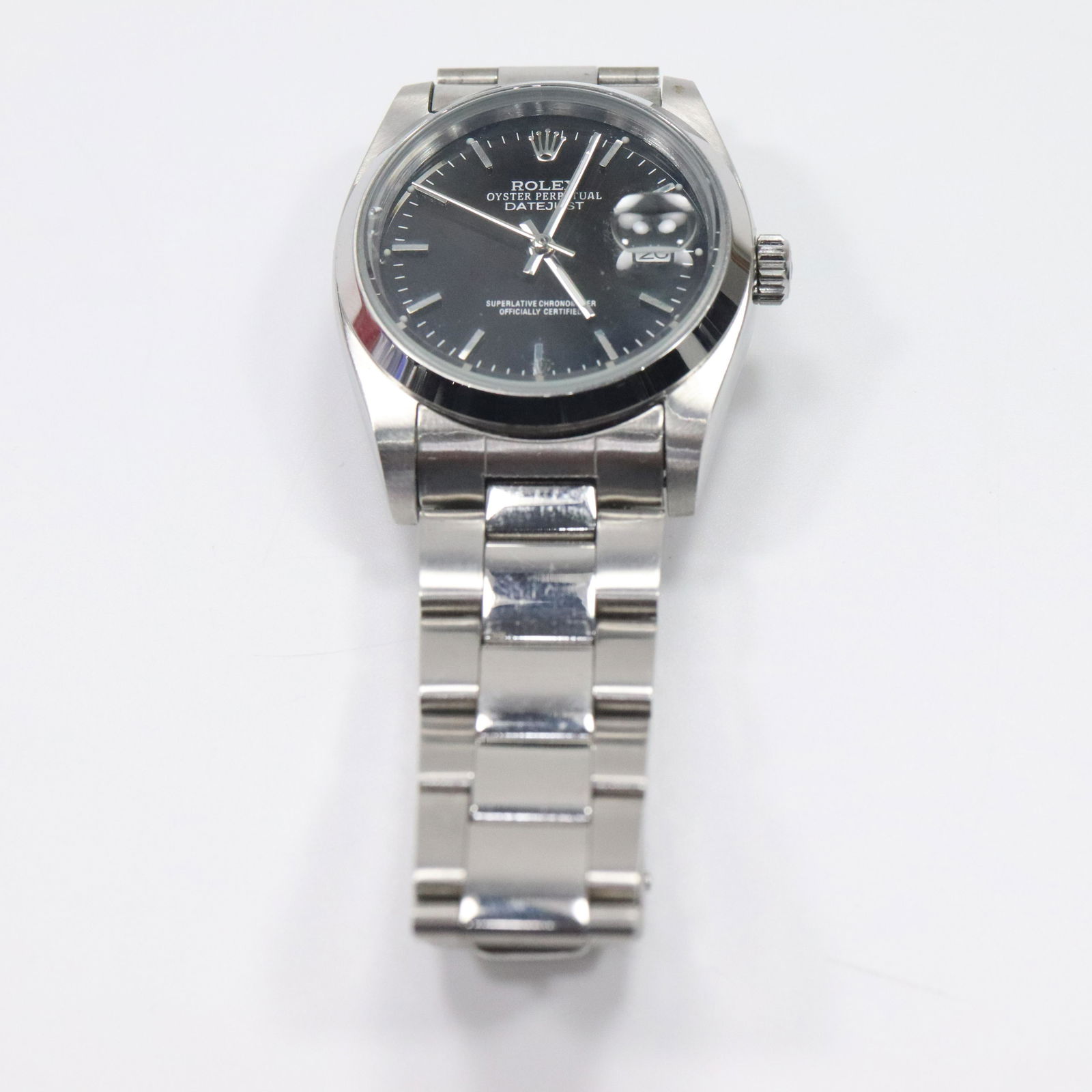 Men's Faux Rolex Wristwatch Stainless Steel (1 of 7)