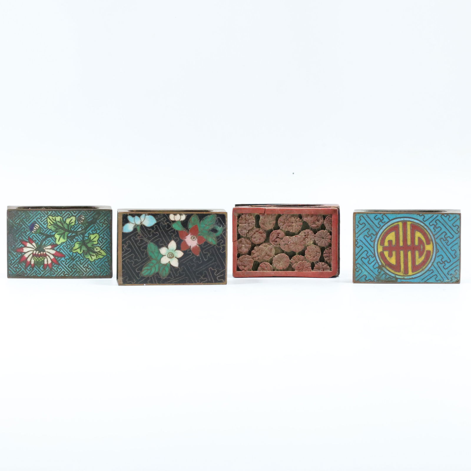 [4] Assorted Antique Cloisonne  Matchbox Holders (1 of 10)