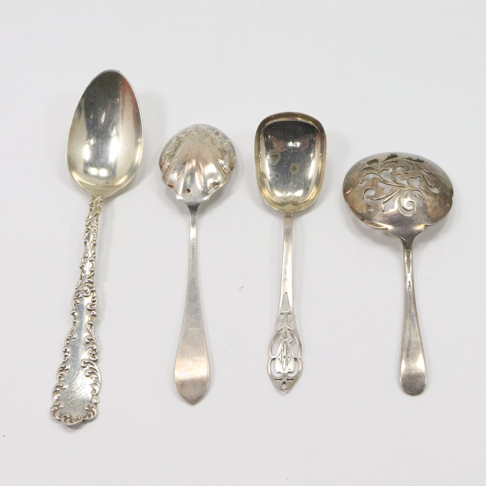 [4] Assorted STERLING Strainer Spoons & Serving Spoons (1 of 10)