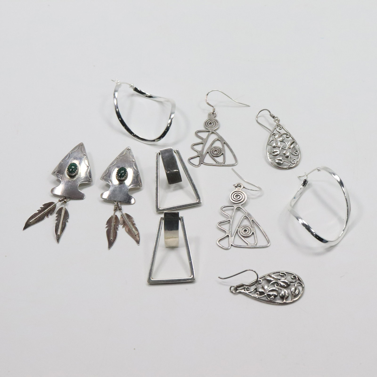 5 Pairs Assorted Sterling Silver Earrings (1 of 7)