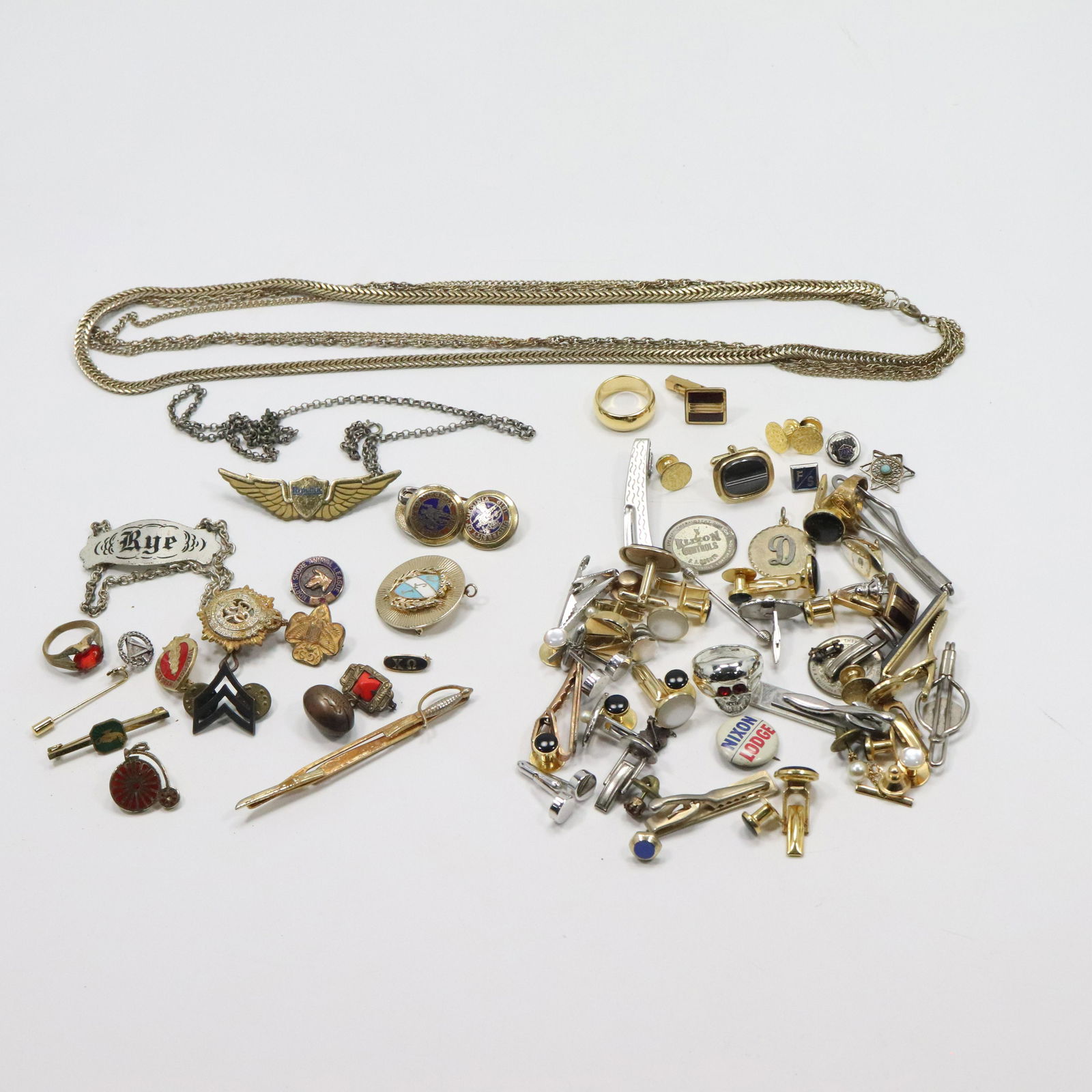 MAN'S LOT Large Assorted Grouping Tie Clips, Rings, etc (1 of 17)