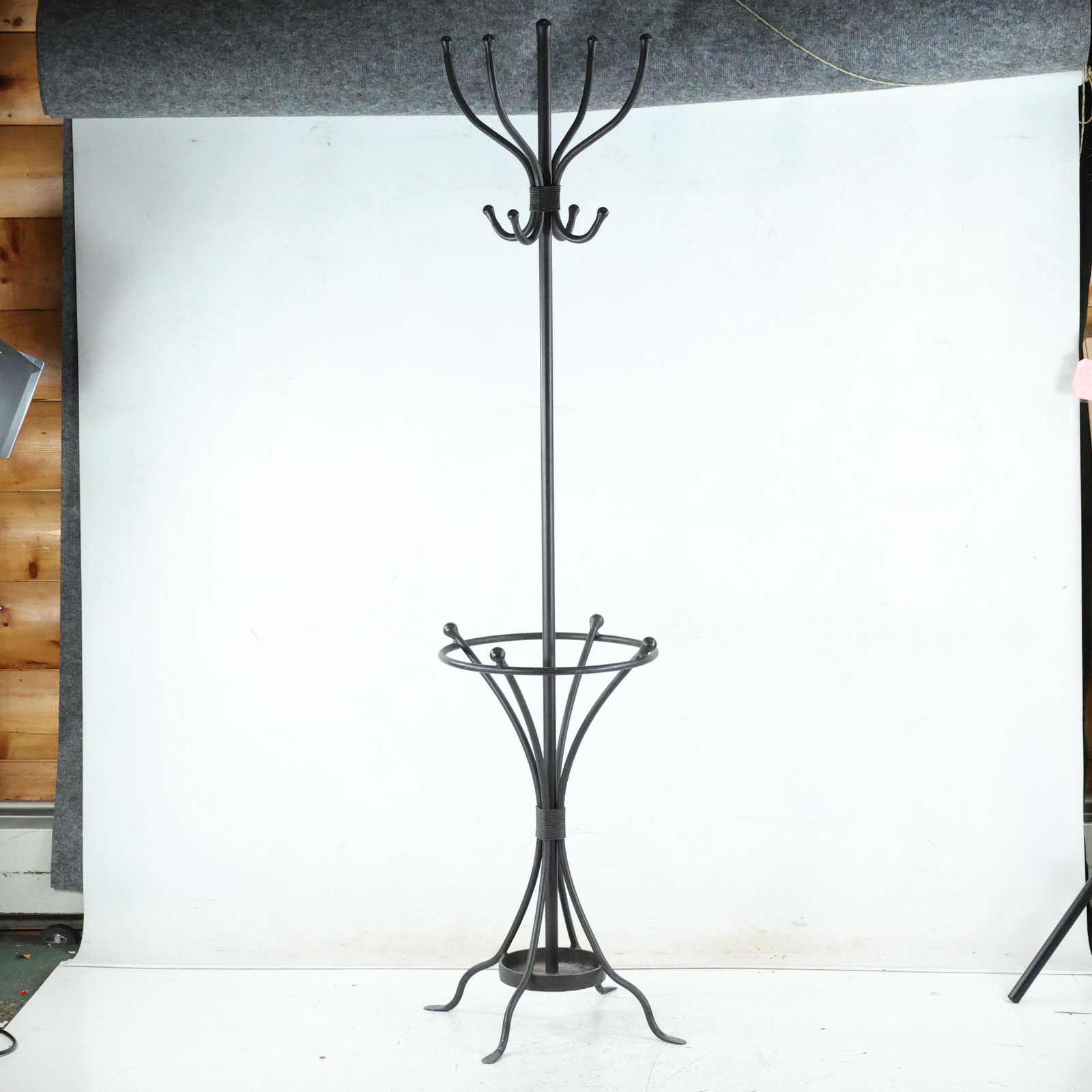 Iron Coat Tree with Umbrella Holder Base - Clean: Iron Coat Tree with Umbrella Holder Base. Clean. Size: 64 x 14